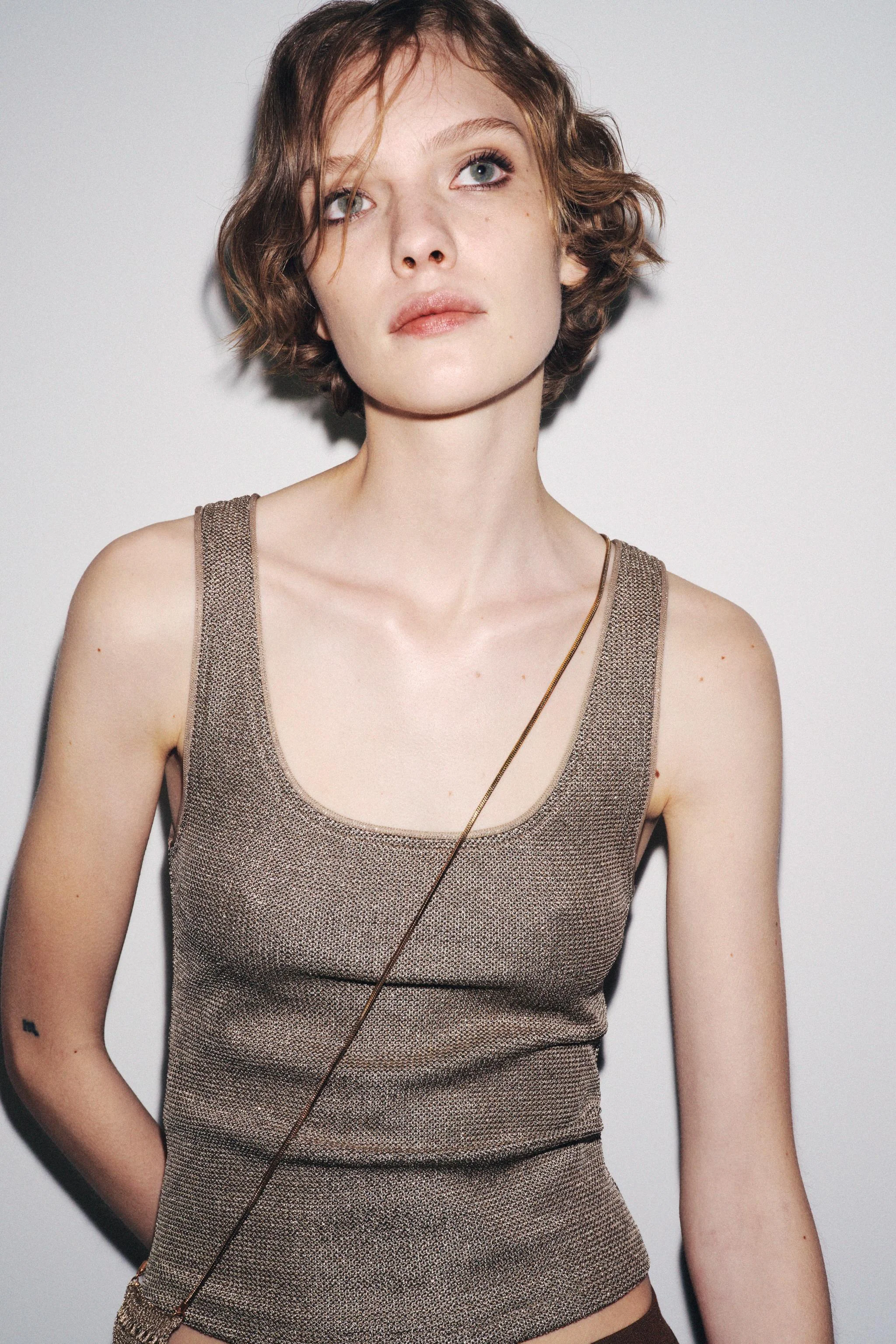 تاپ بافت دار با نخ فلزی