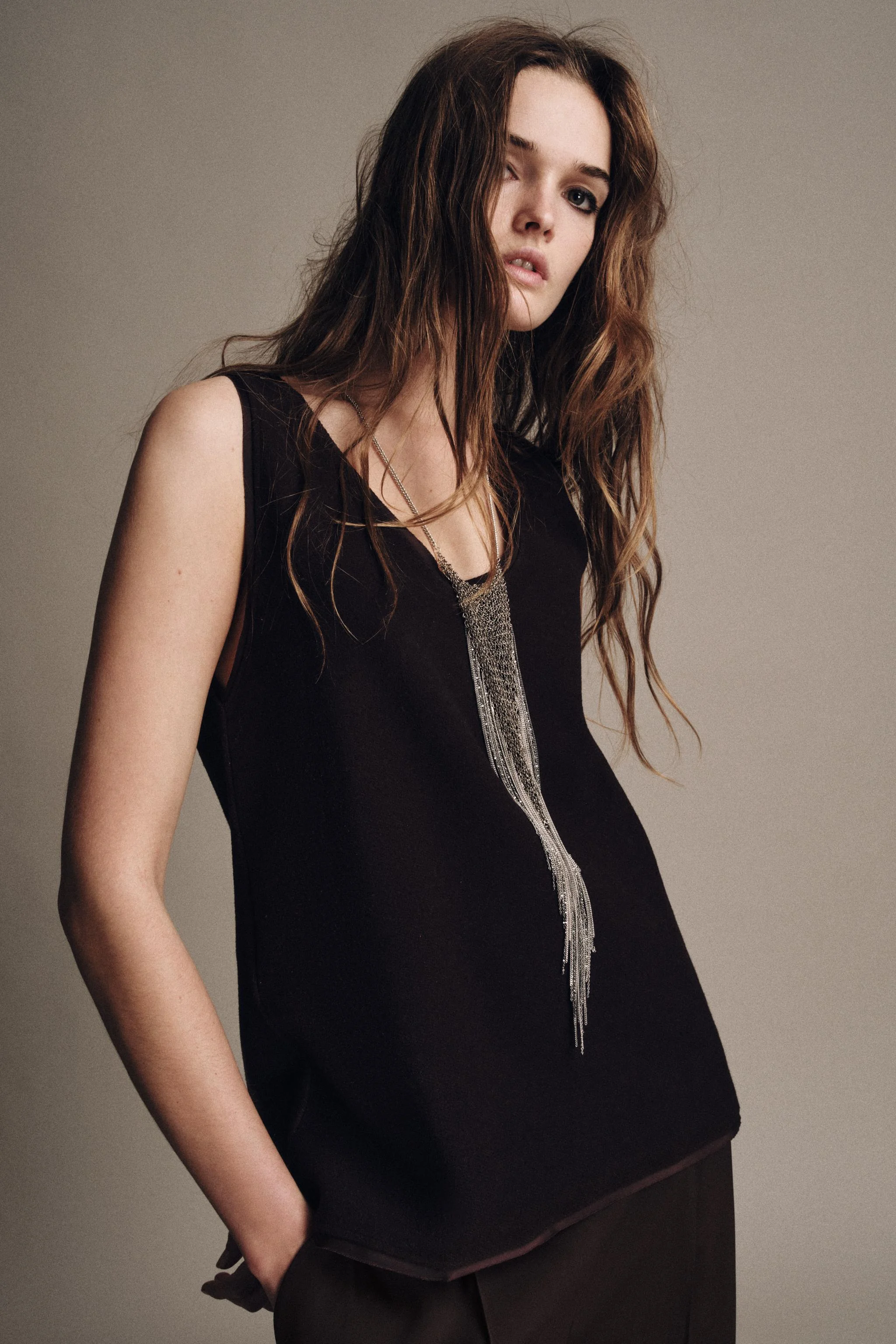 تاپ آستین حلقه ای نرم