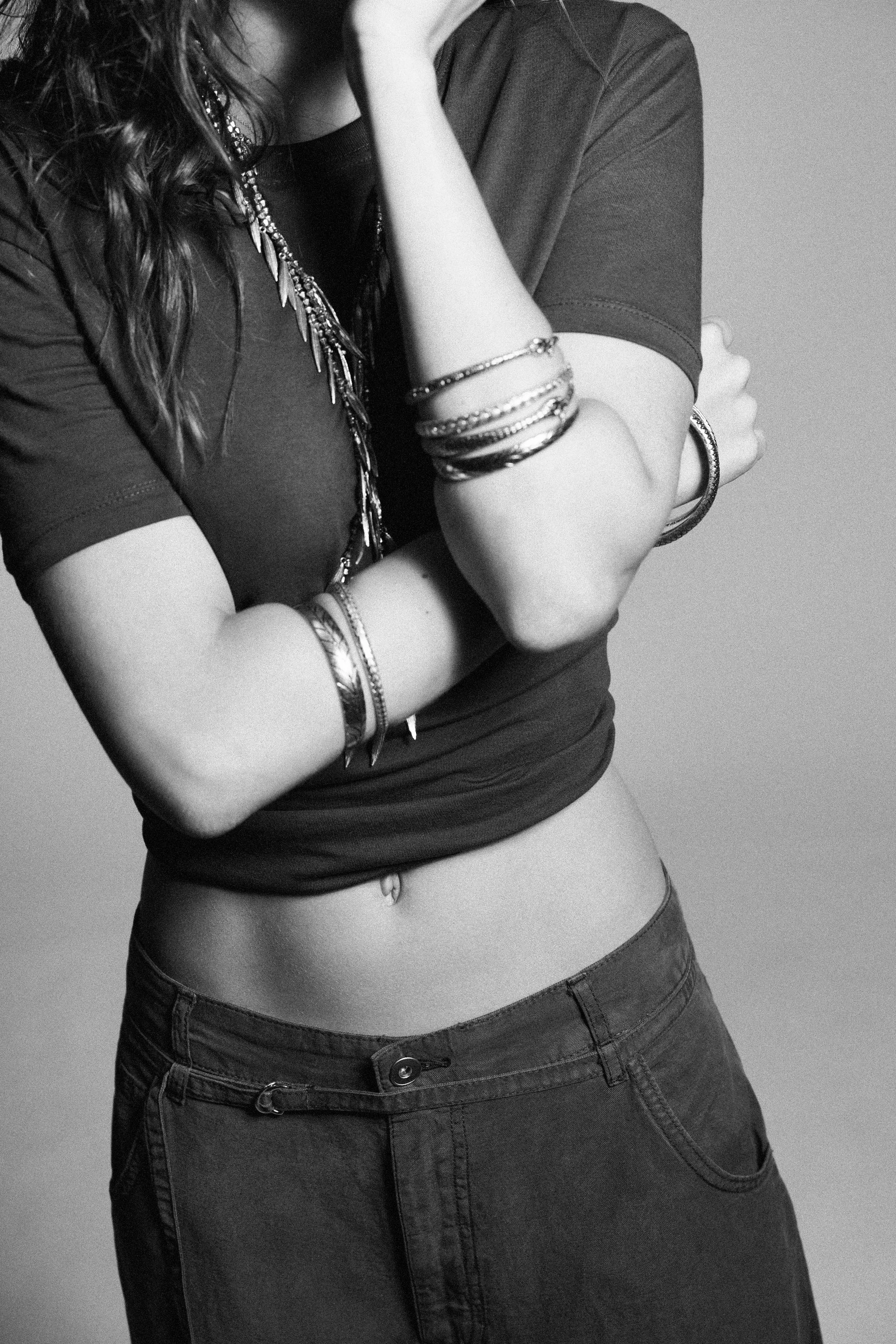 پک پنج عددی دستبند النگویی با طرح پوست ماری