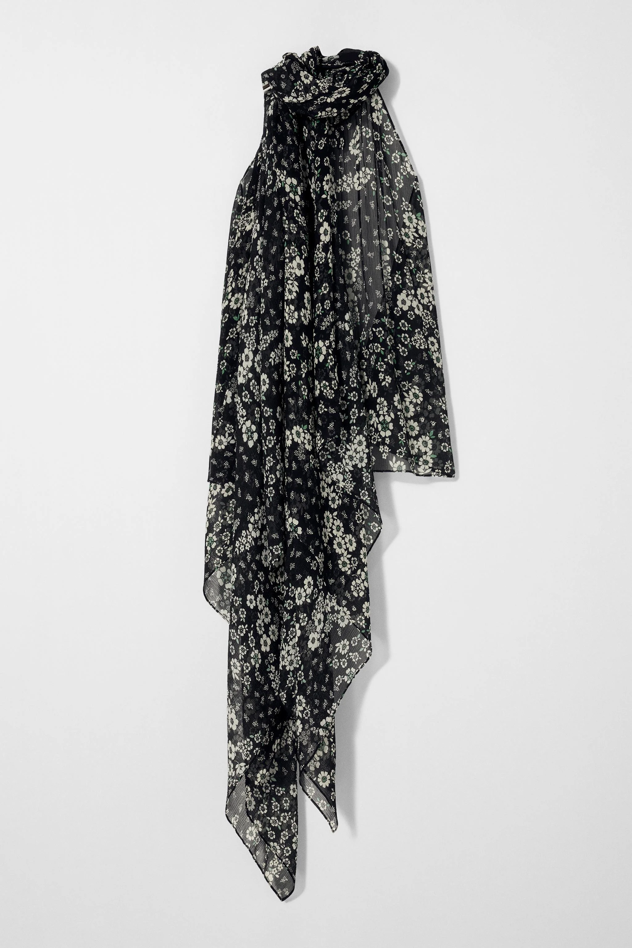 تاپ ابریشمی یقه هالتر KATE MOSS X ZARA