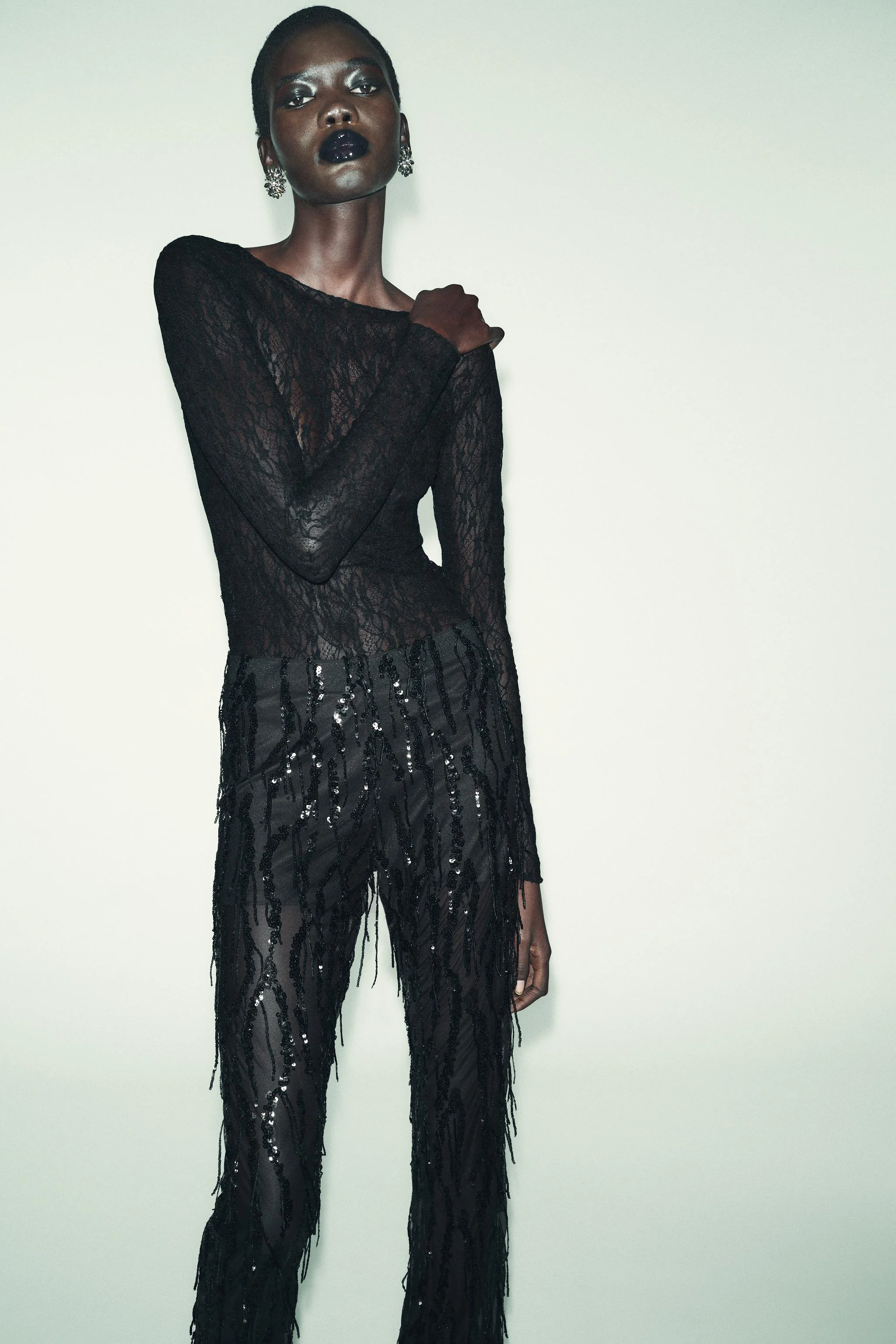 تاپ آستین بلند گیپور