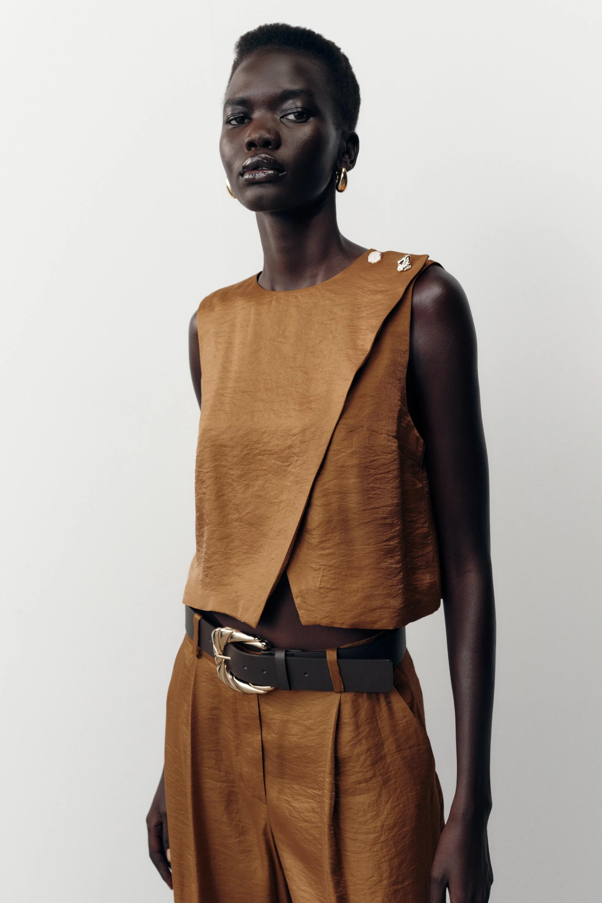 تاپ ساتن ضربدری