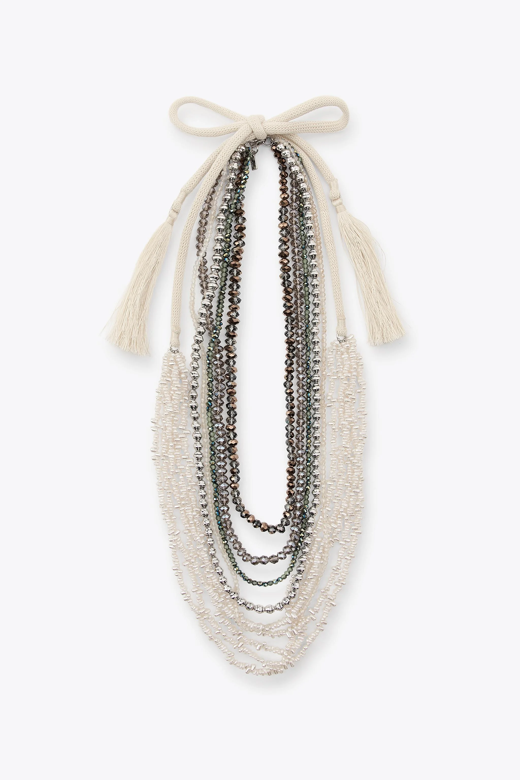 بسته دو عددی گردنبند مروارید مصنوعی مهره دار