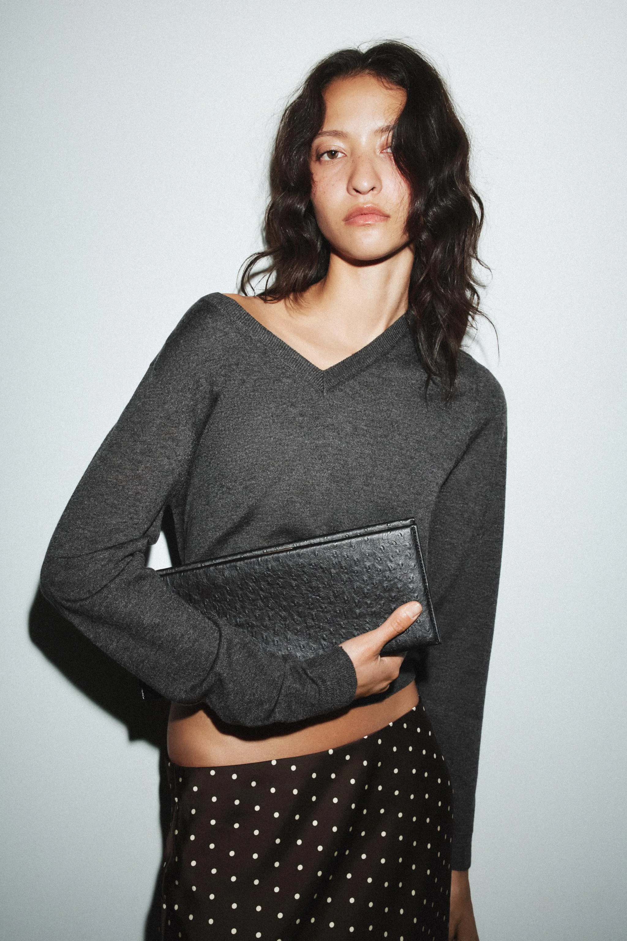 کیف کلاچ بلند طرح‌دار