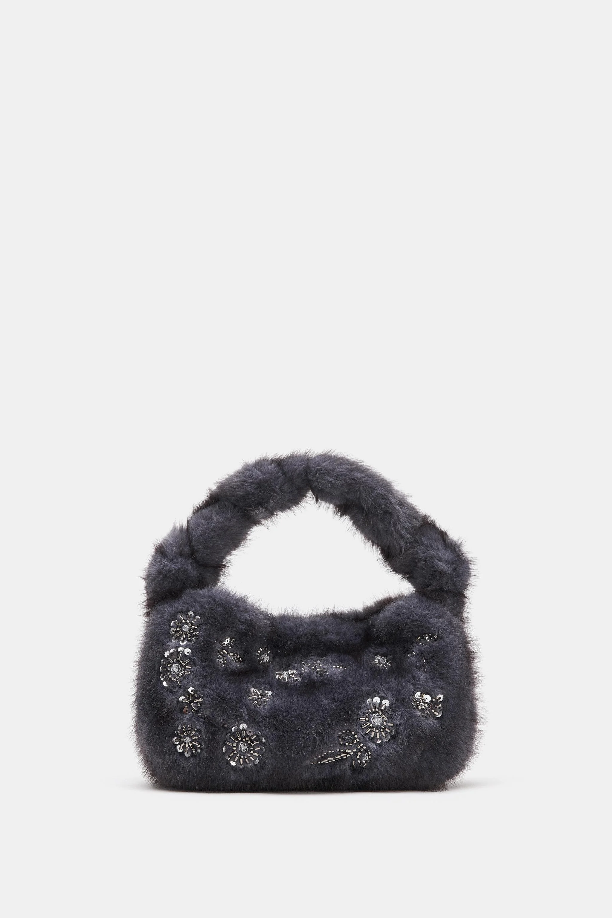 کیف دستی مینیاتوری خز مصنوعی براق