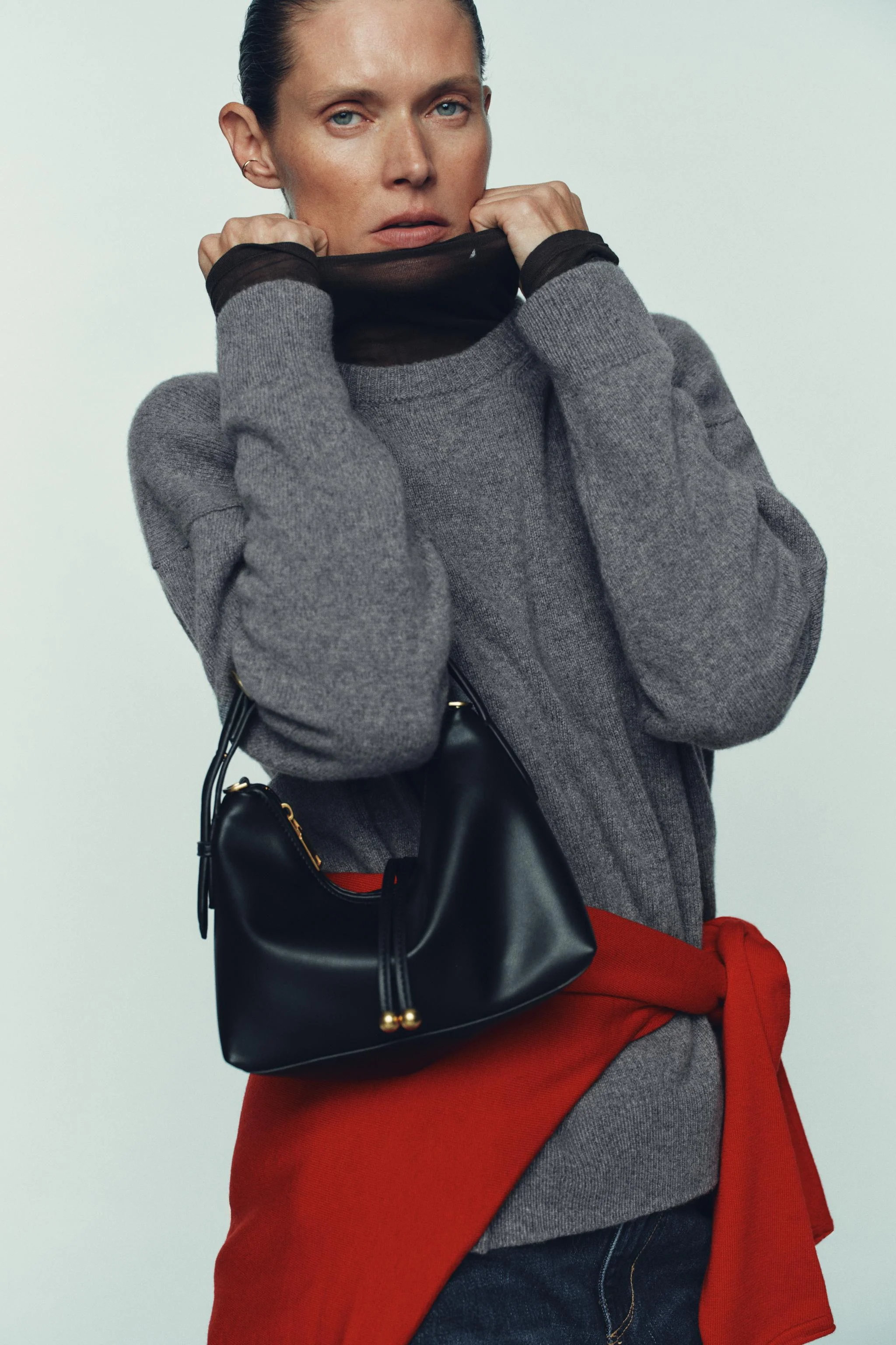 کیف سطلی مینی با جزئیات توپی