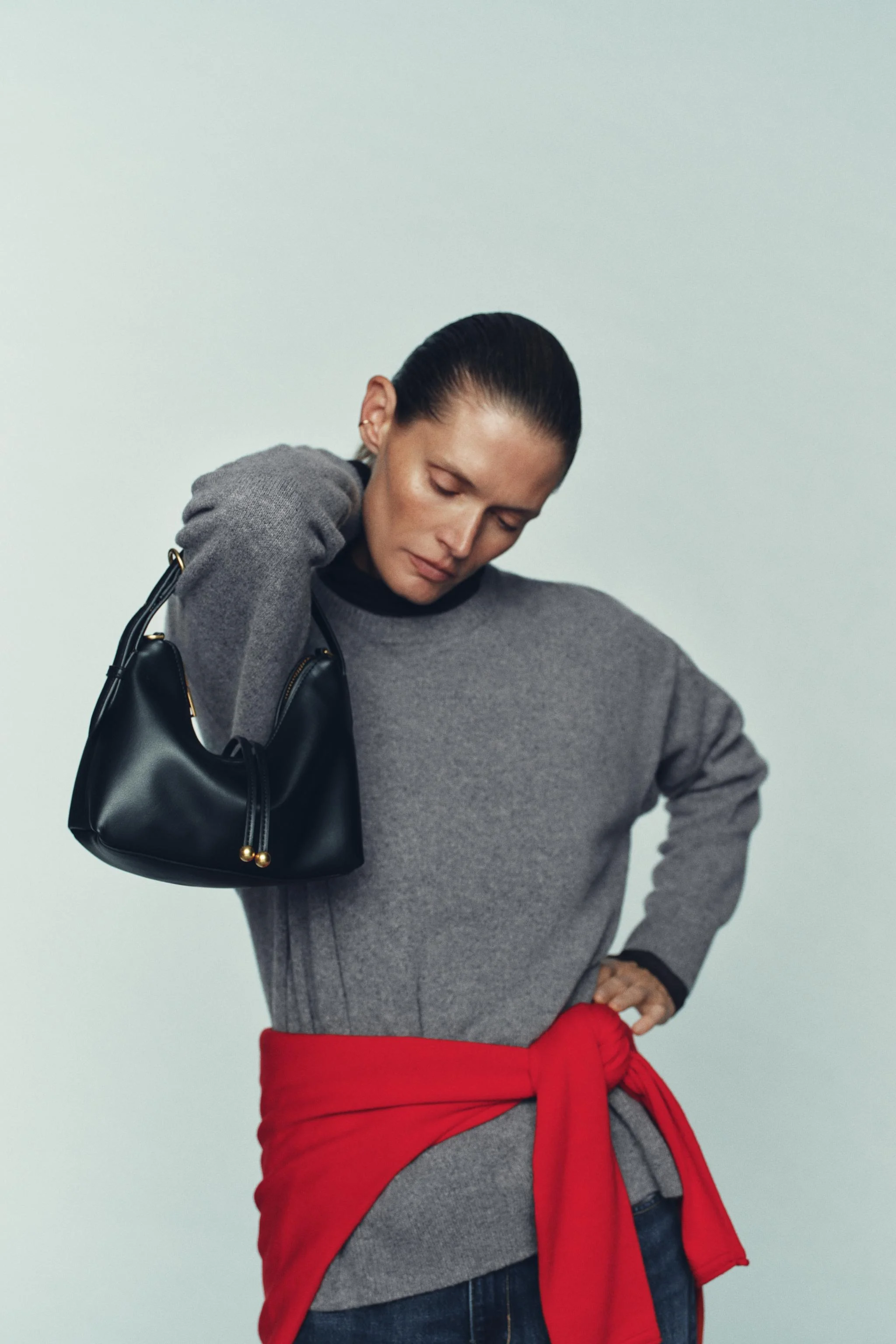 کیف سطلی مینی با جزئیات توپی