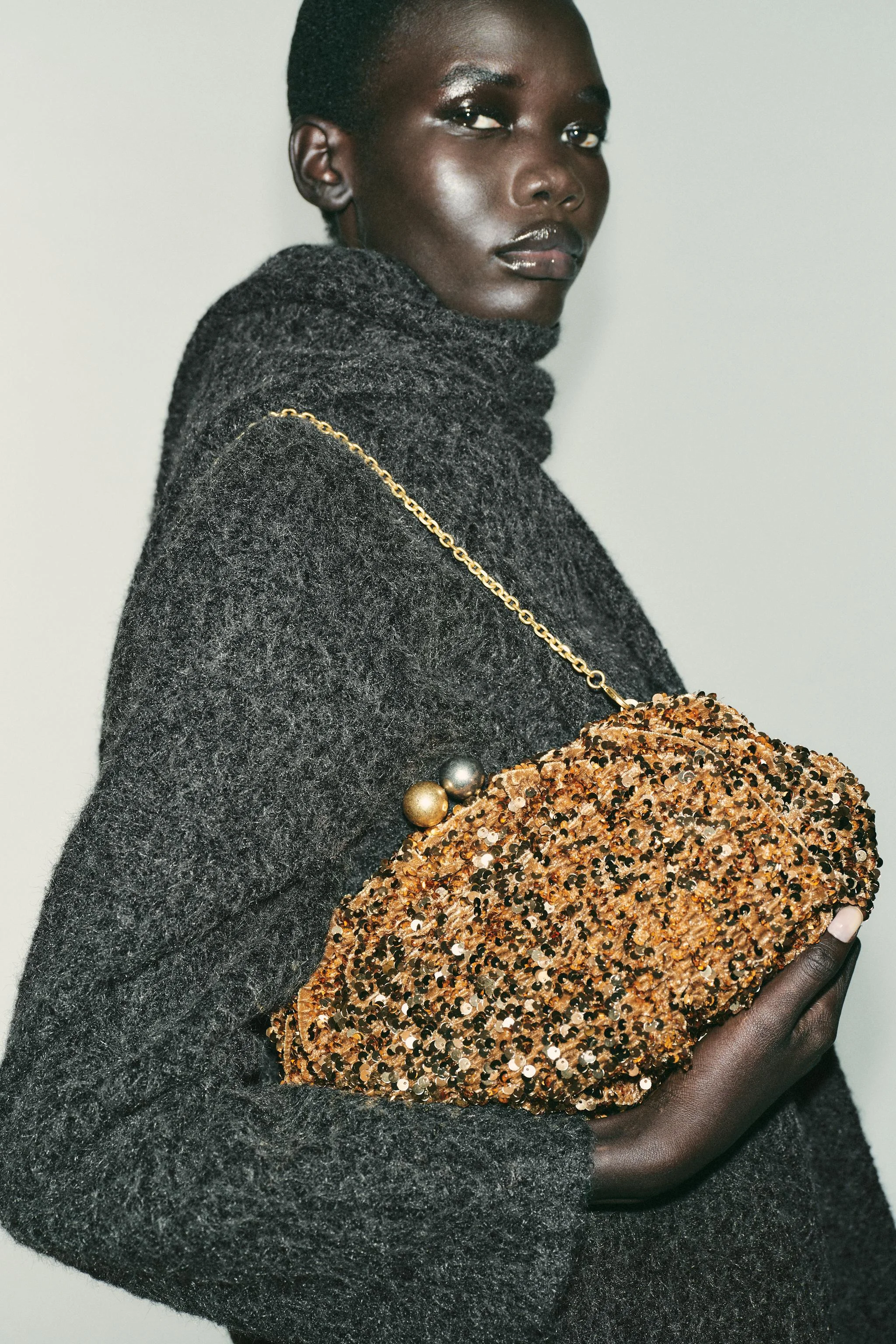 کیف کلاچ پولکی