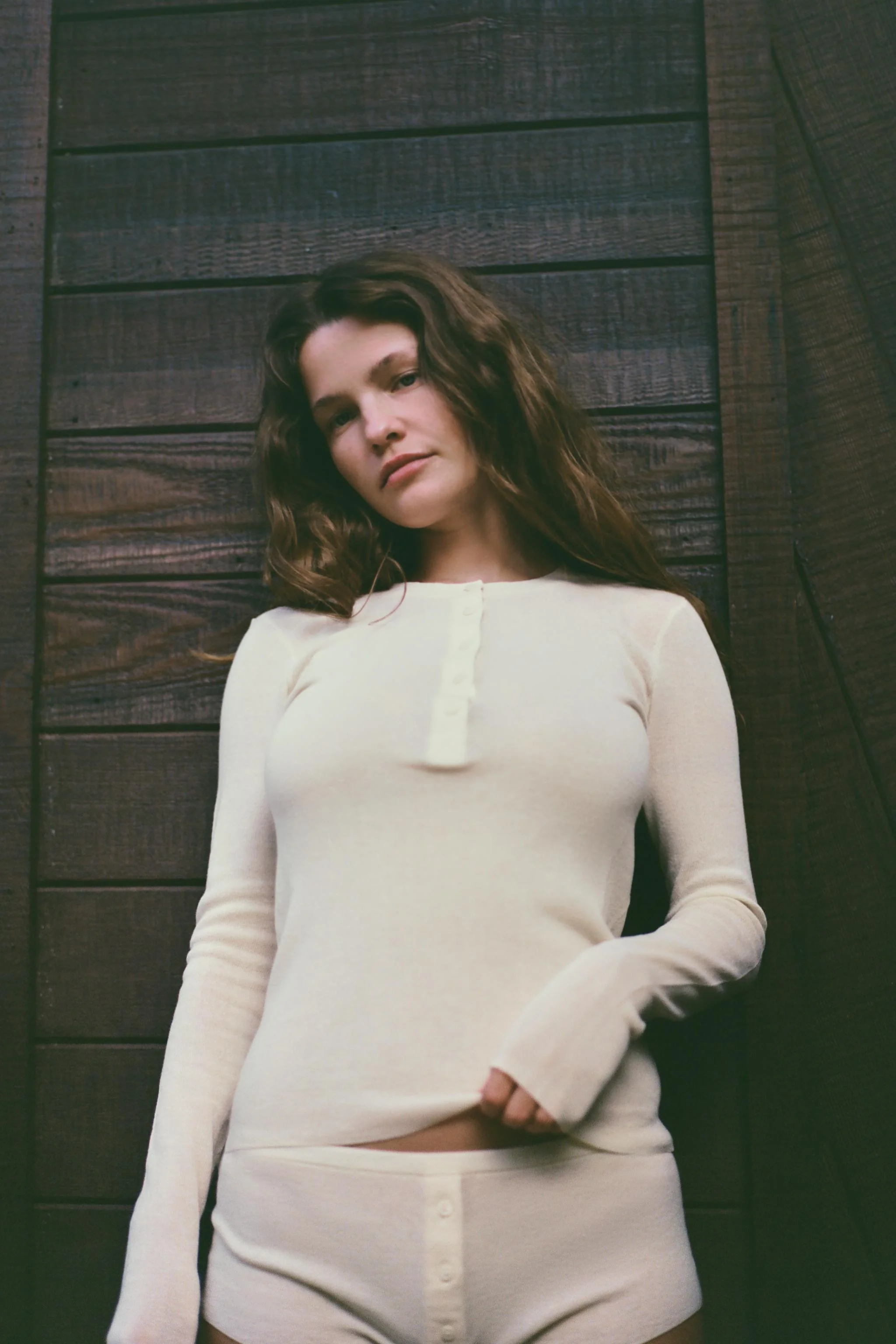 تی شرت دکمه دار نخی