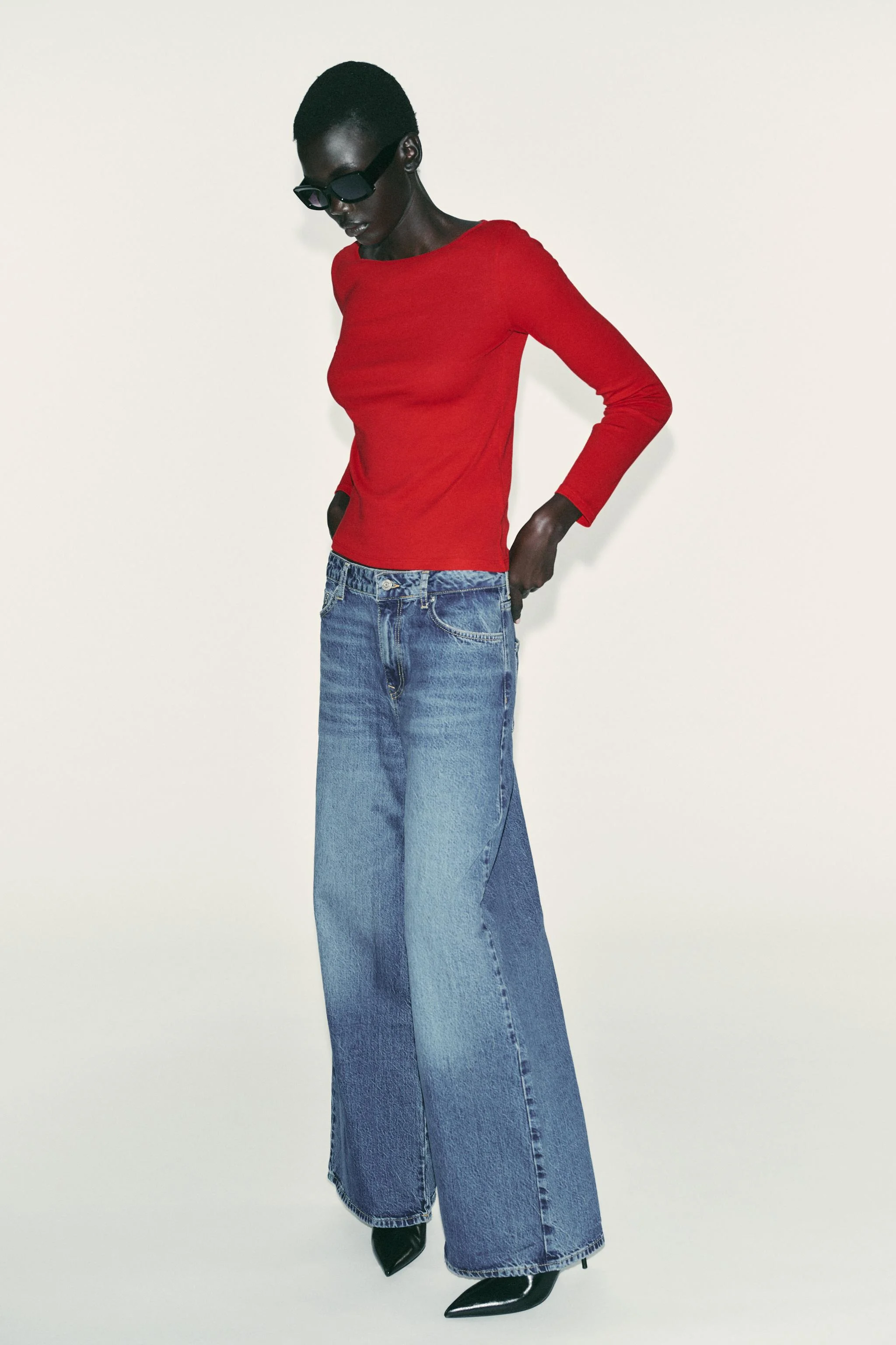 تی شرت نخی یقه قایقی