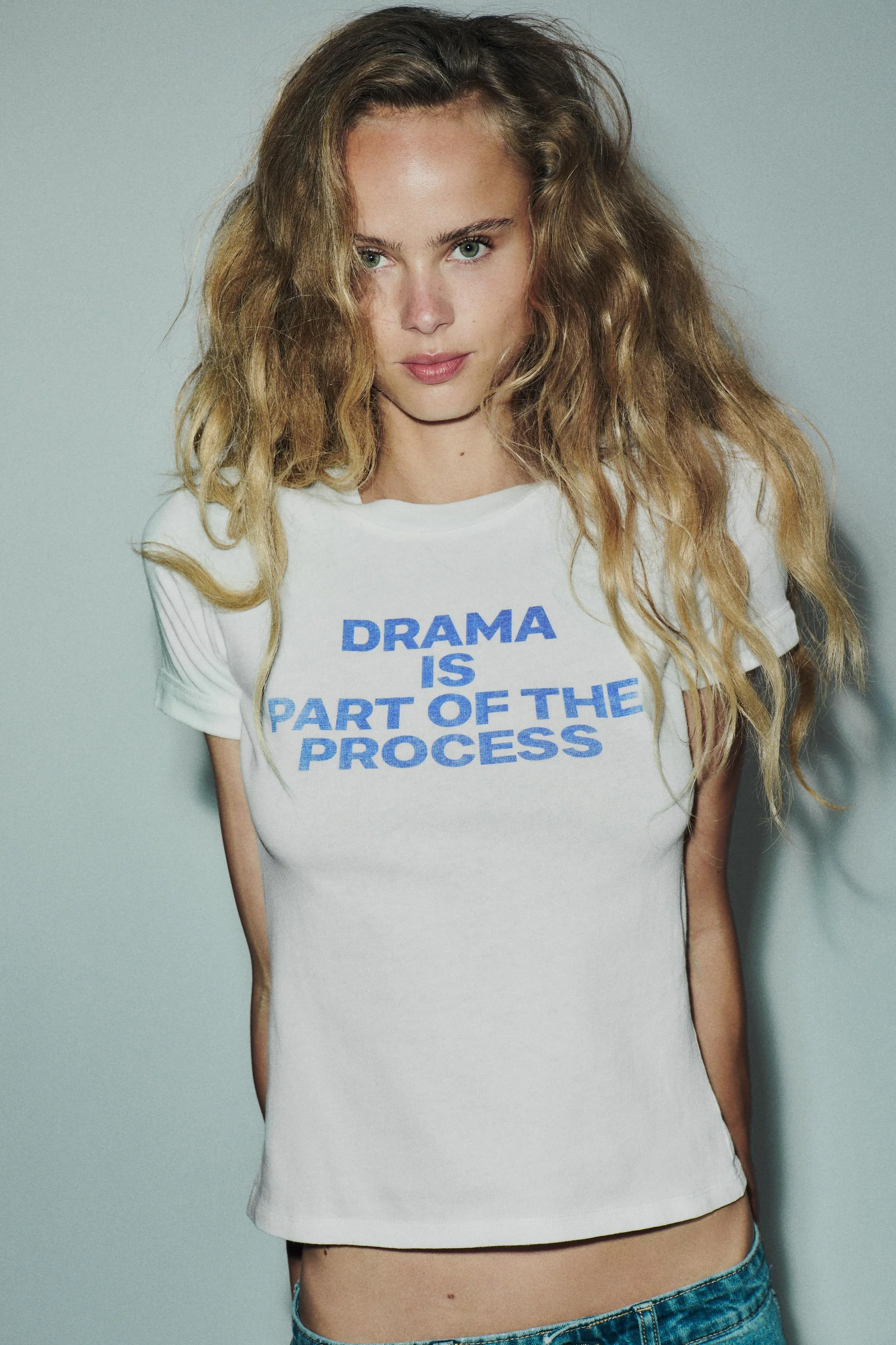 تی شرت نخی طرح دار