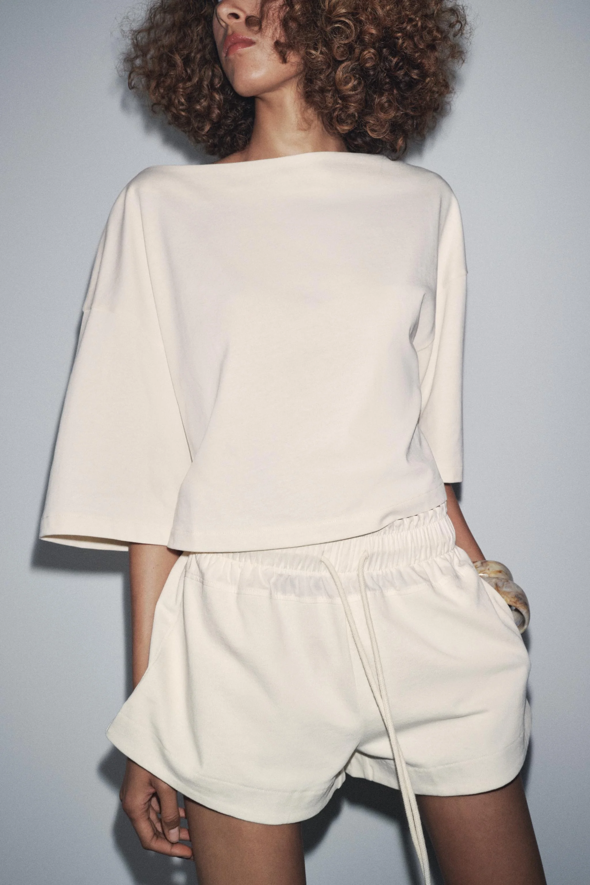 تی شرت نخی یقه قایقی