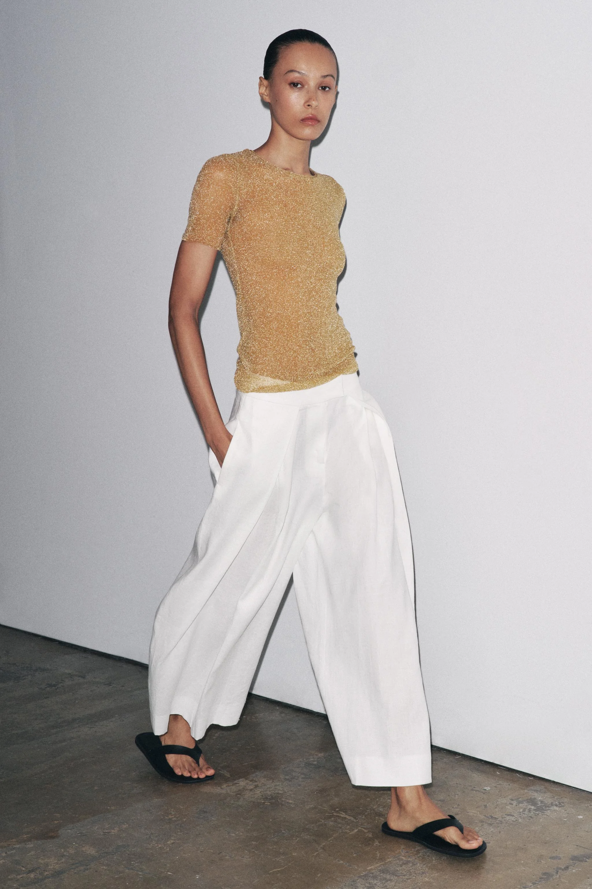 تی شرت آستین کوتاه متالیک