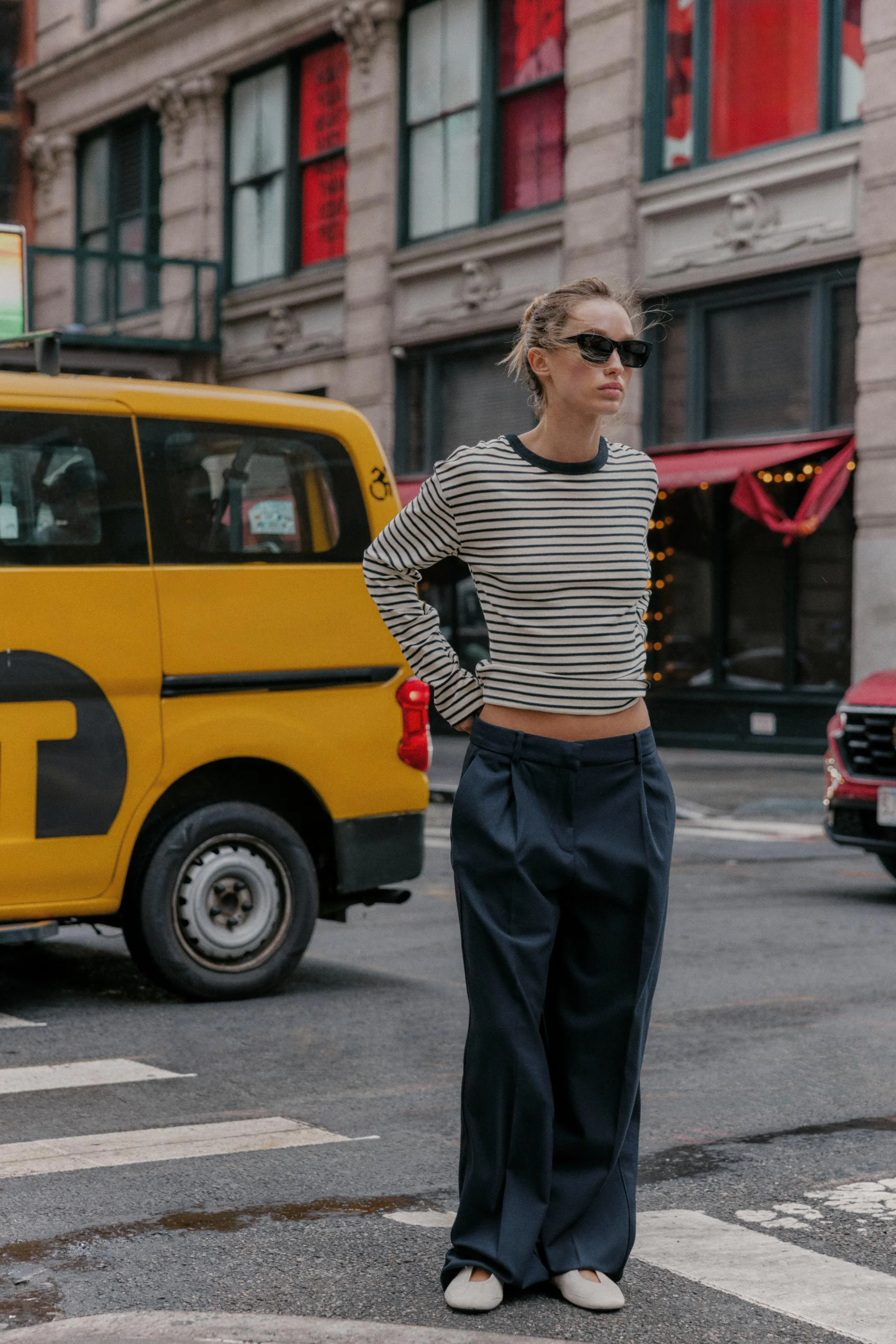 تی شرت آستین بلند راه راه