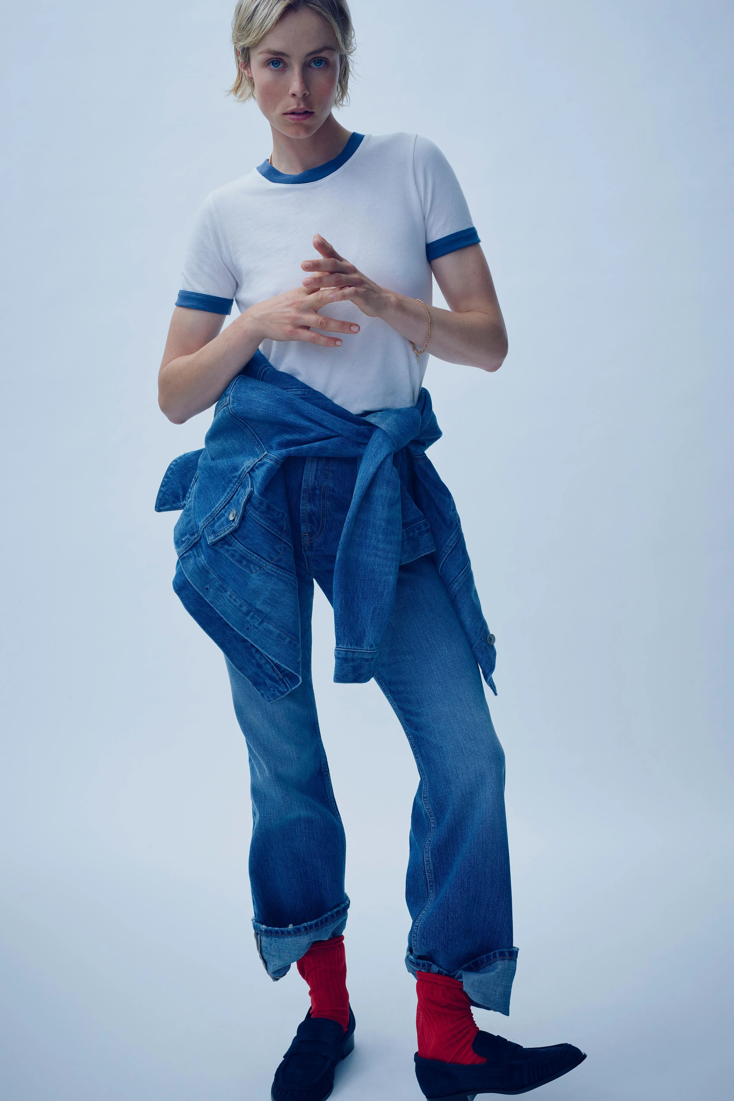 تی شرت با بافت کبریتی و طرح شسته شده تی شرت با بافت کبریتی و طرح شسته شده