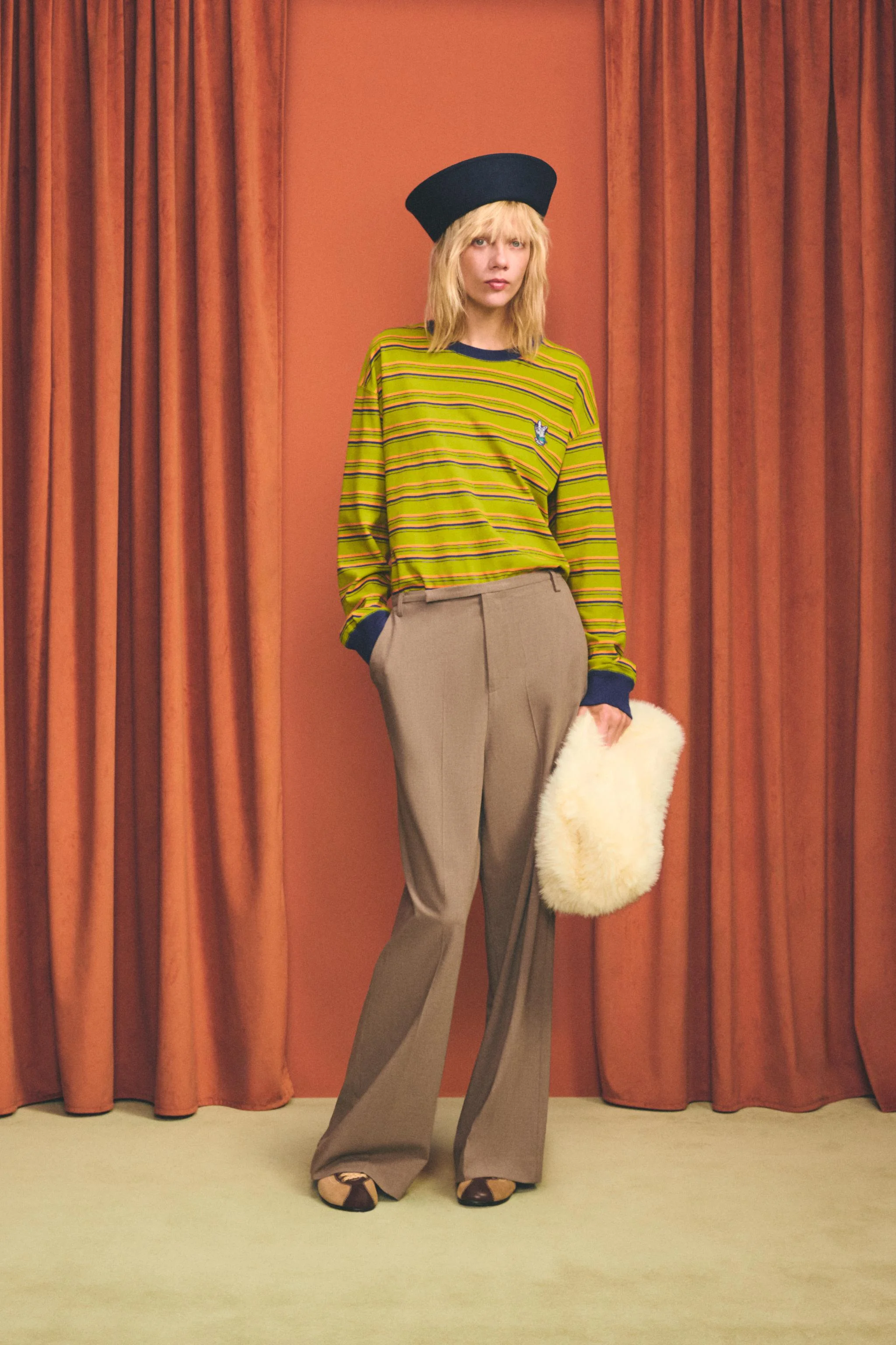 تی شرت راه راه با تکه دوزی دیزی داک هری لمبرت برای زارا ایکس دیزنی