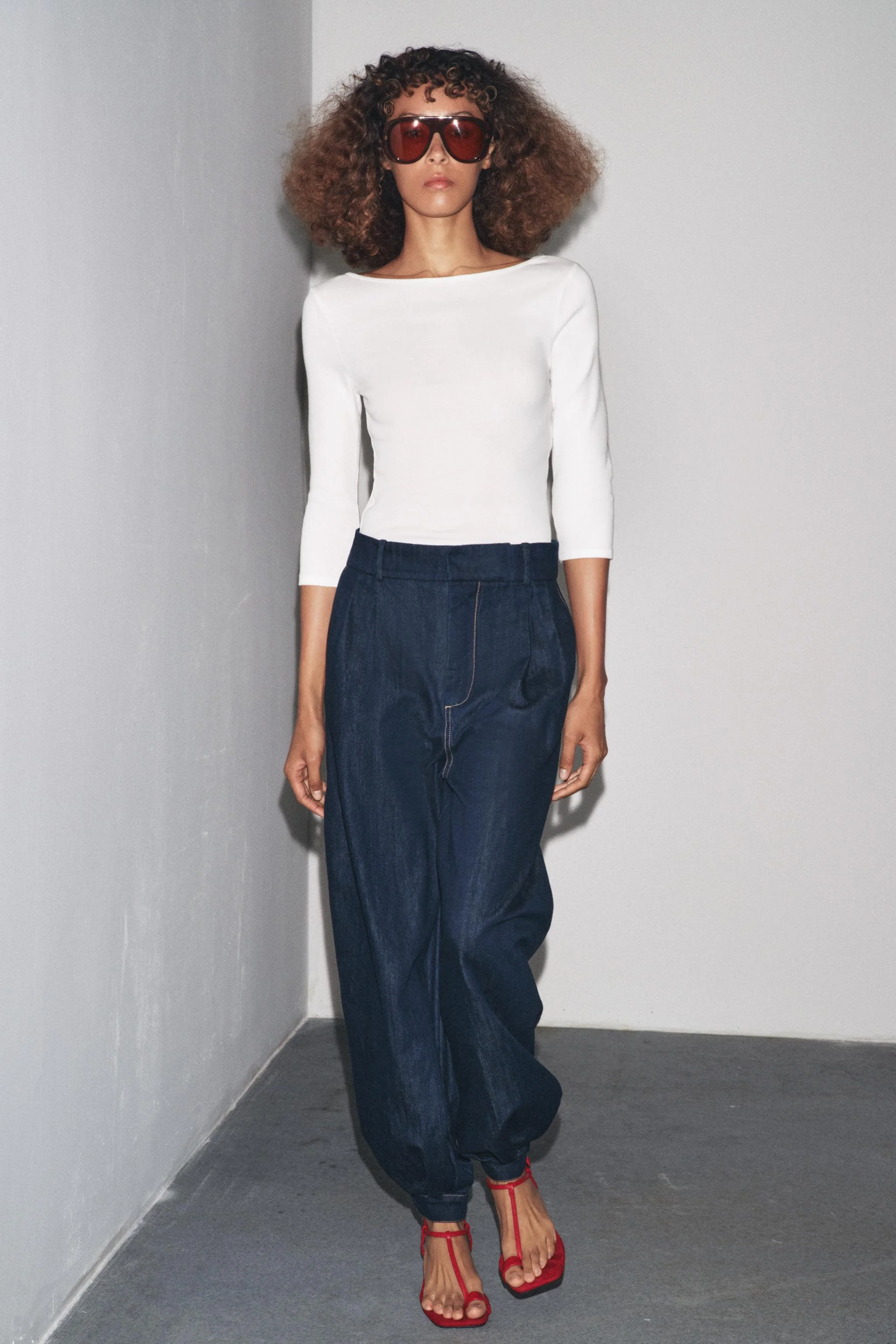 تی شرت نخی یقه قایقی