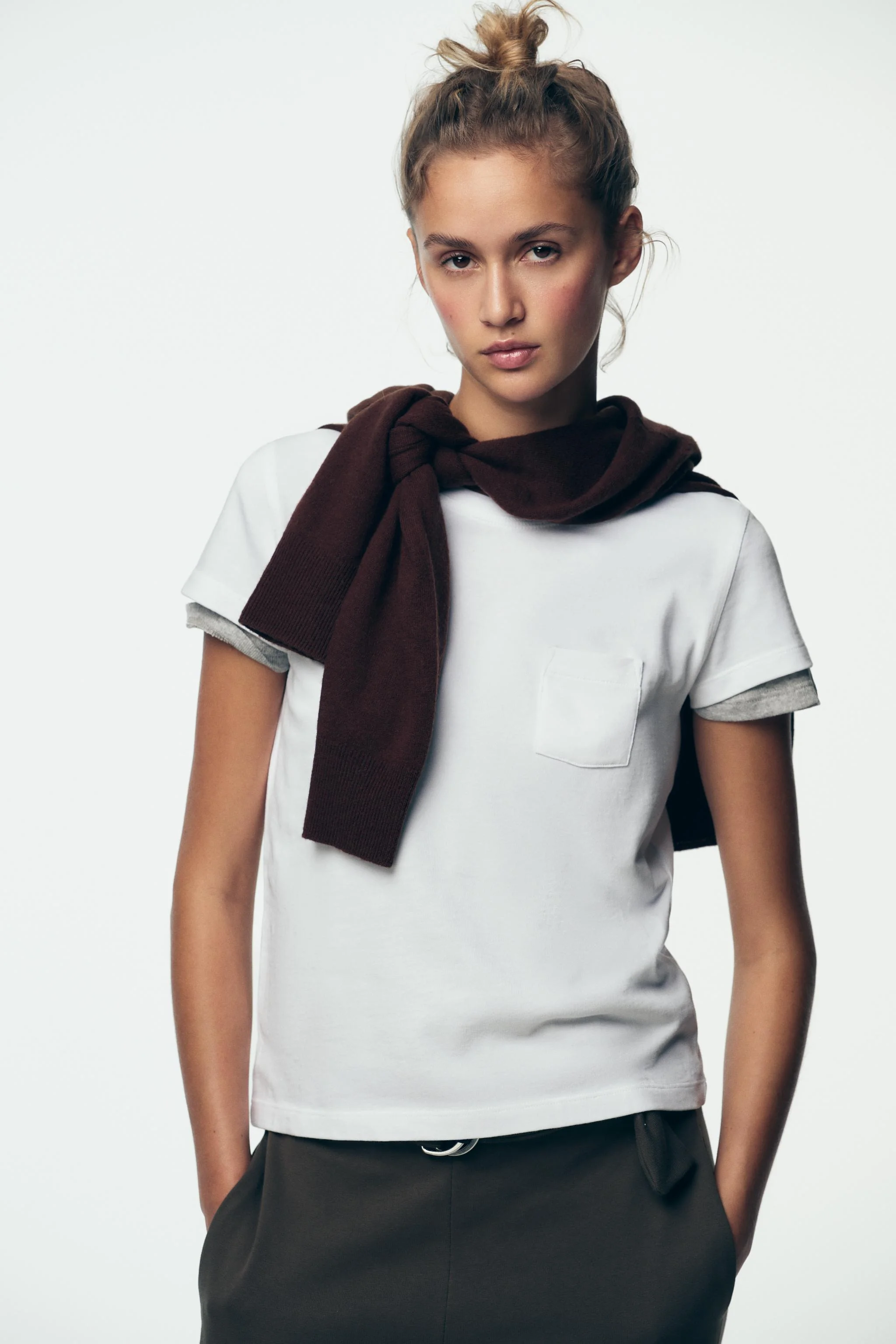 تی شرت شسته شده با جیب