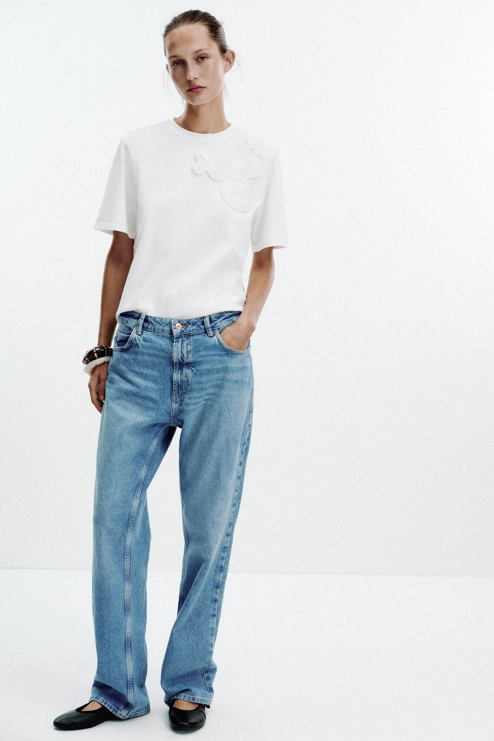 تی شرت گل سه بعدی