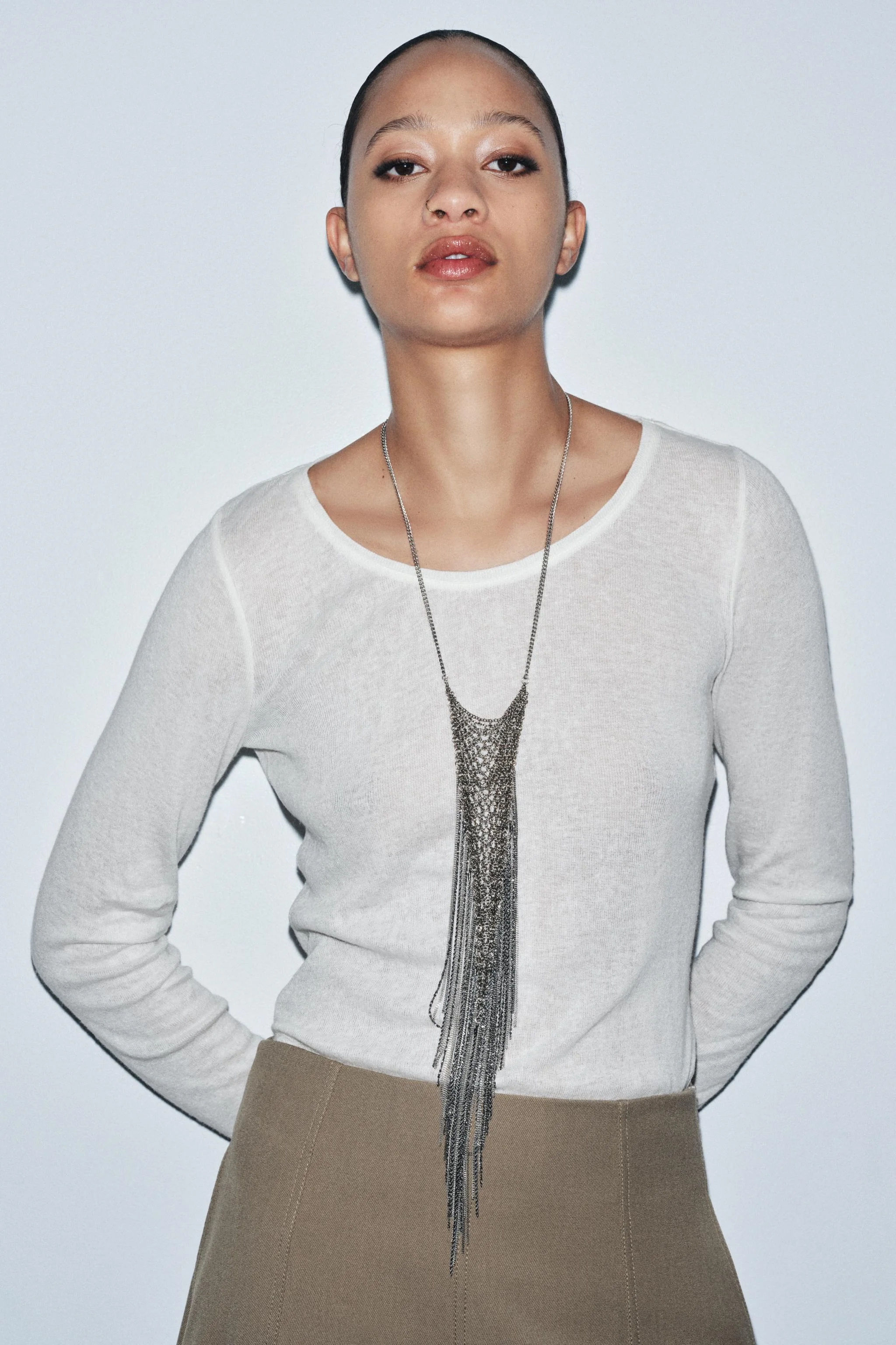 تی شرت آستین بلند با پشم