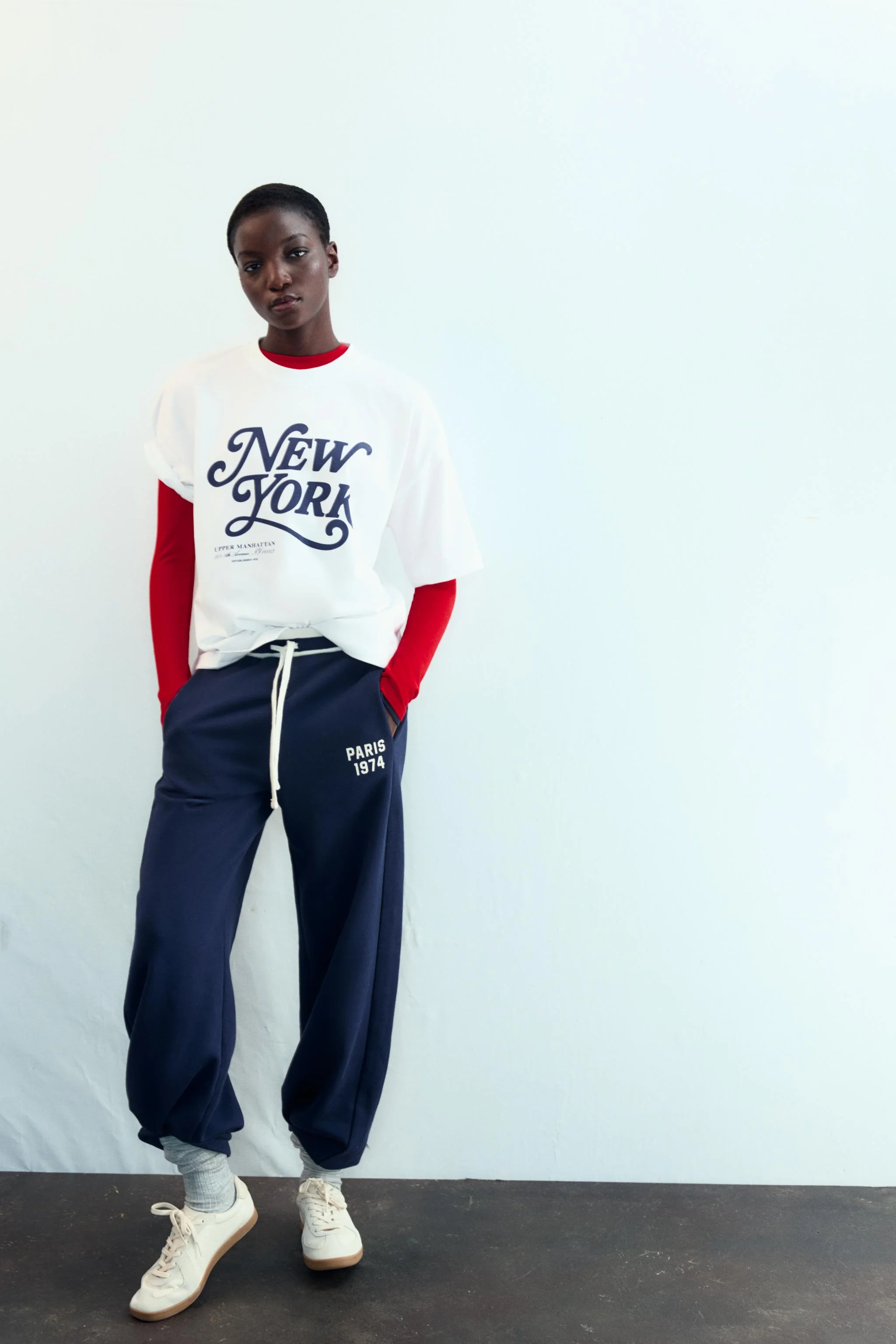 تی شرت آستین کوتاه با طرح نوشته