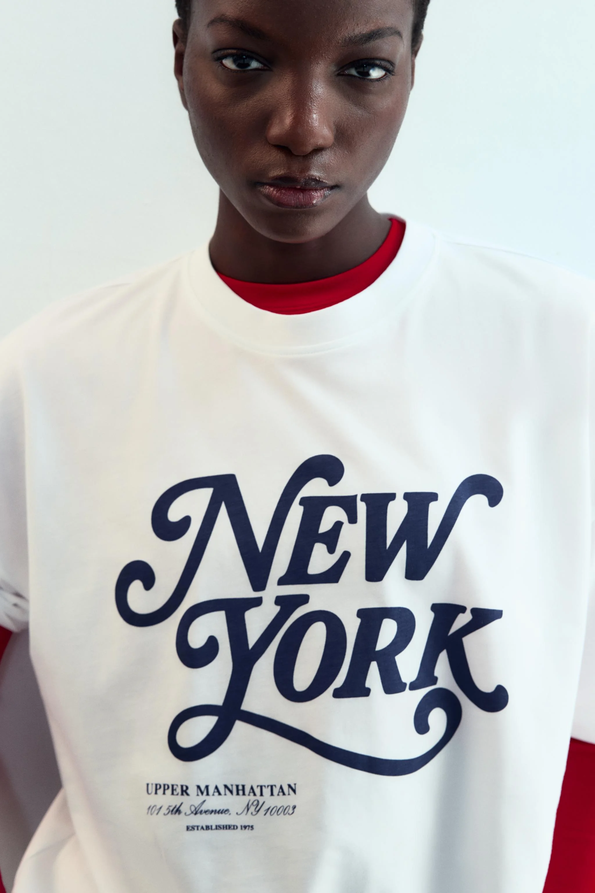 تی شرت آستین کوتاه با طرح نوشته