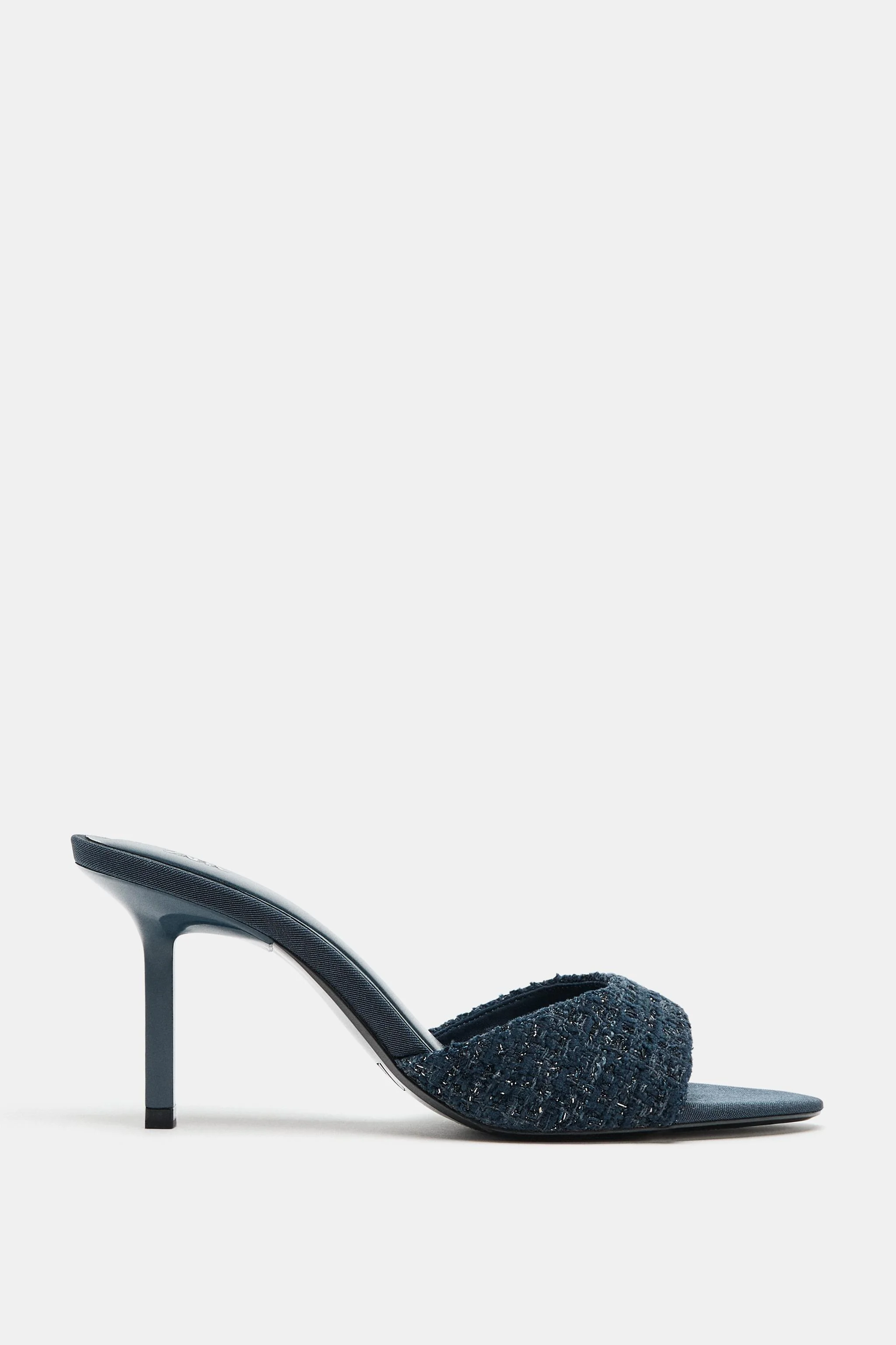 صندل پاشنه بلند پارچه ای