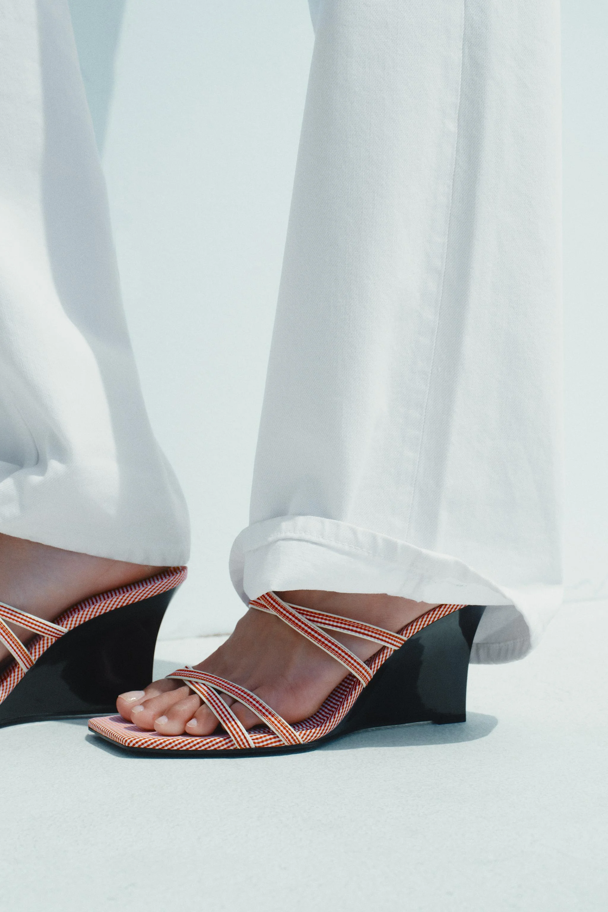 صندل لژدار بنددار طرح دار