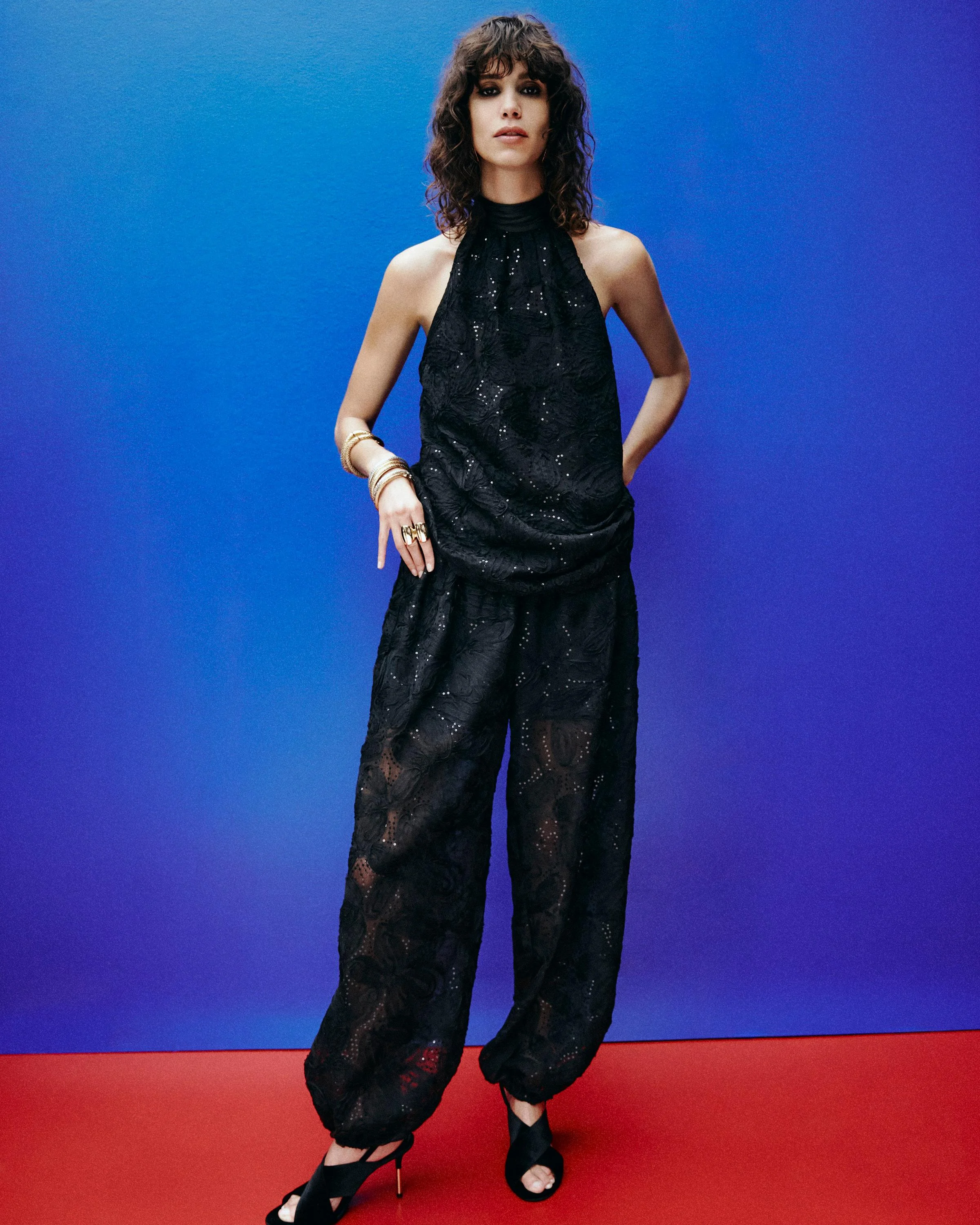 صندل پاشنه بلند ضربدری