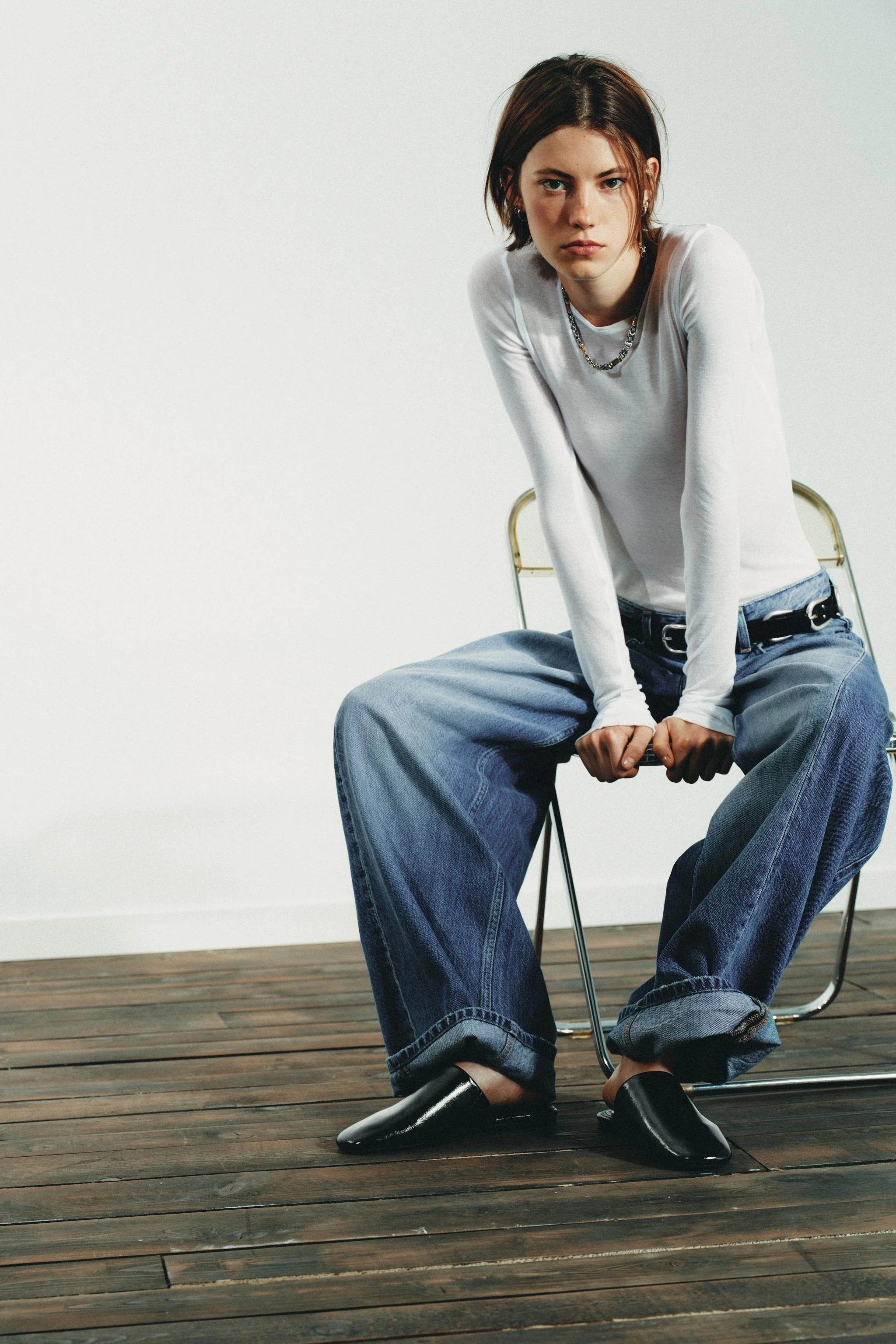 کفش تخت چرمی مدل استر کفش تخت چرمی مدل استر