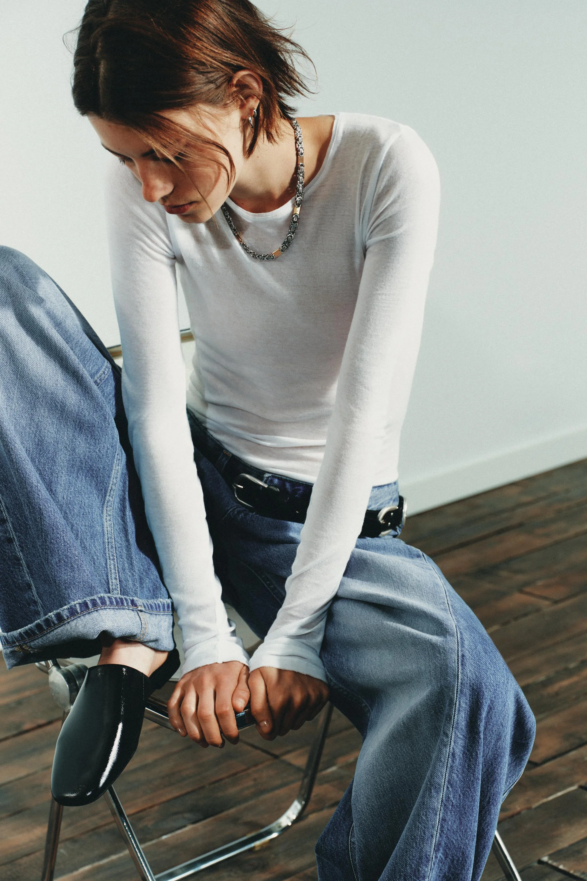 کفش تخت چرمی مدل استر کفش تخت چرمی مدل استر