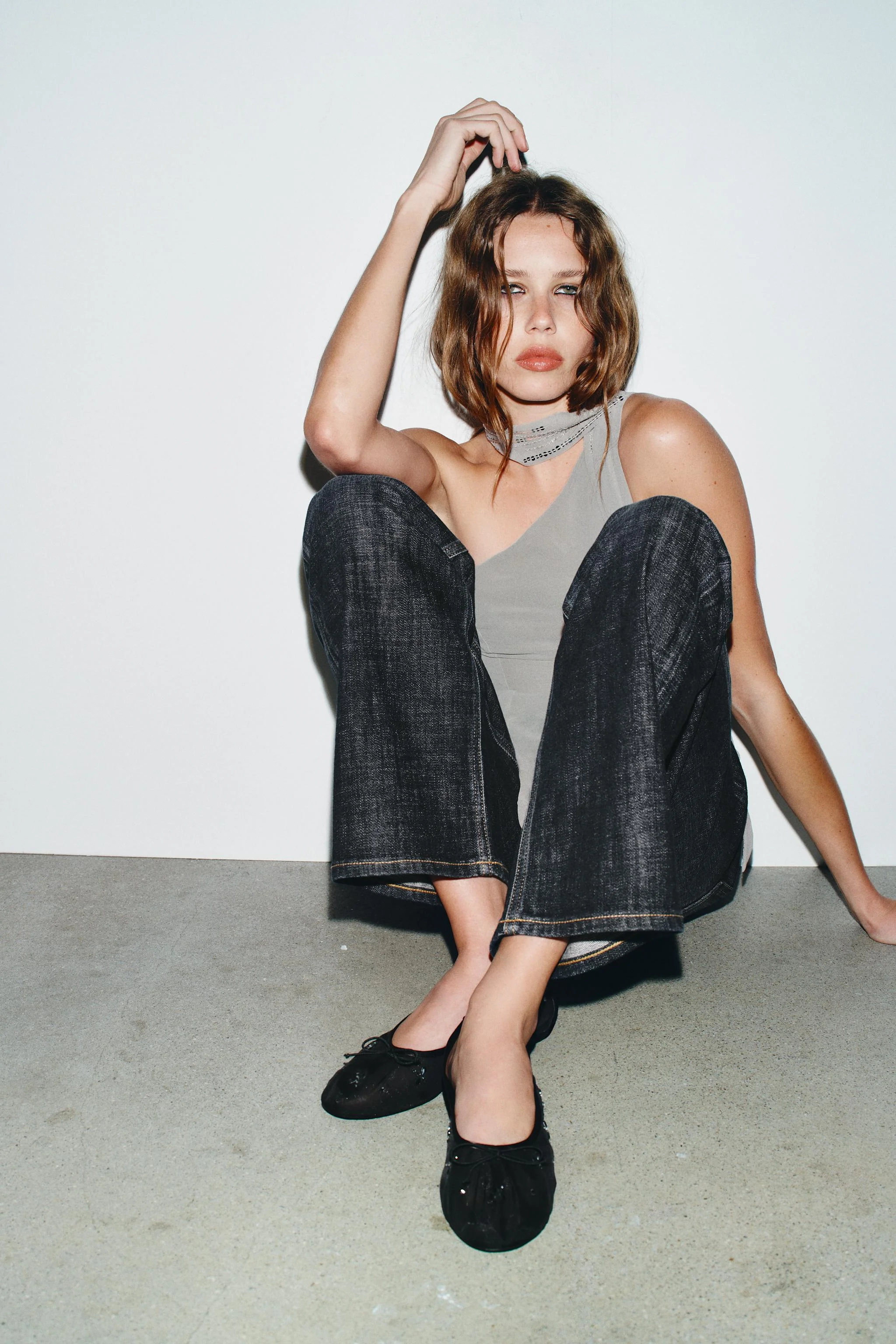 کفش باله تخت توری براق کفش باله تخت توری براق