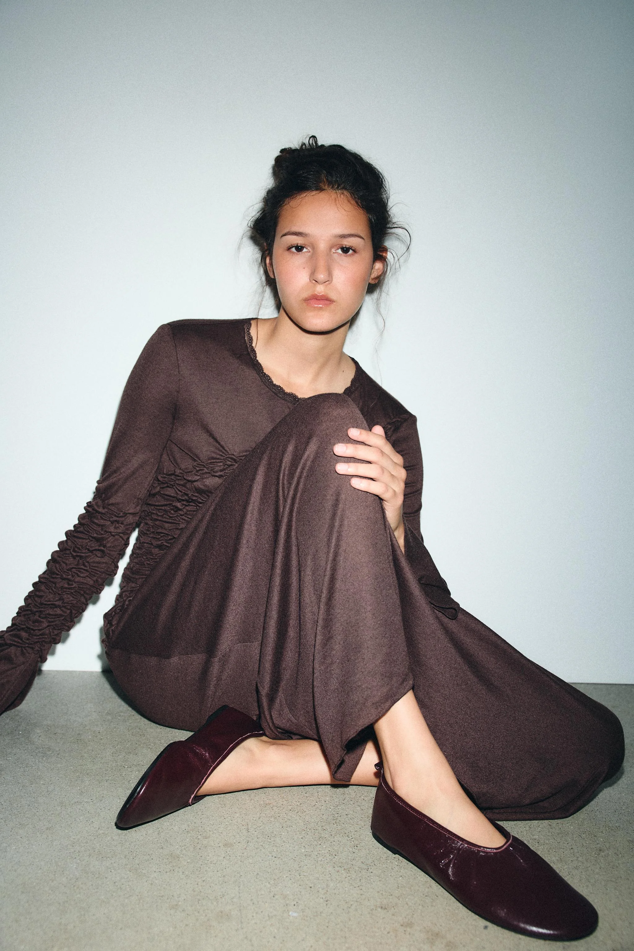 کفش باله تخت چرمی نرم