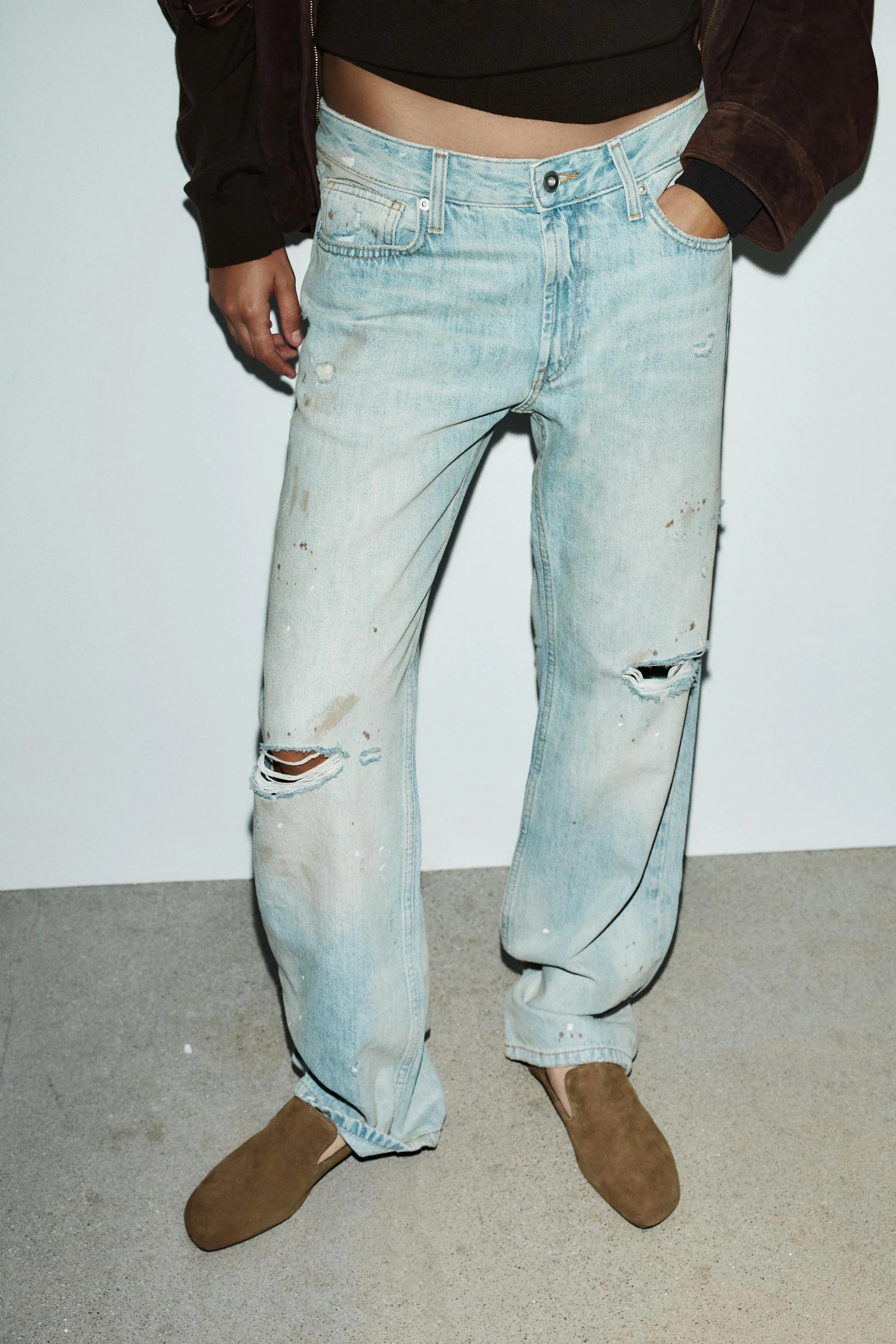 کفش کالج جیر با رویه بلند کفش کالج جیر با رویه بلند