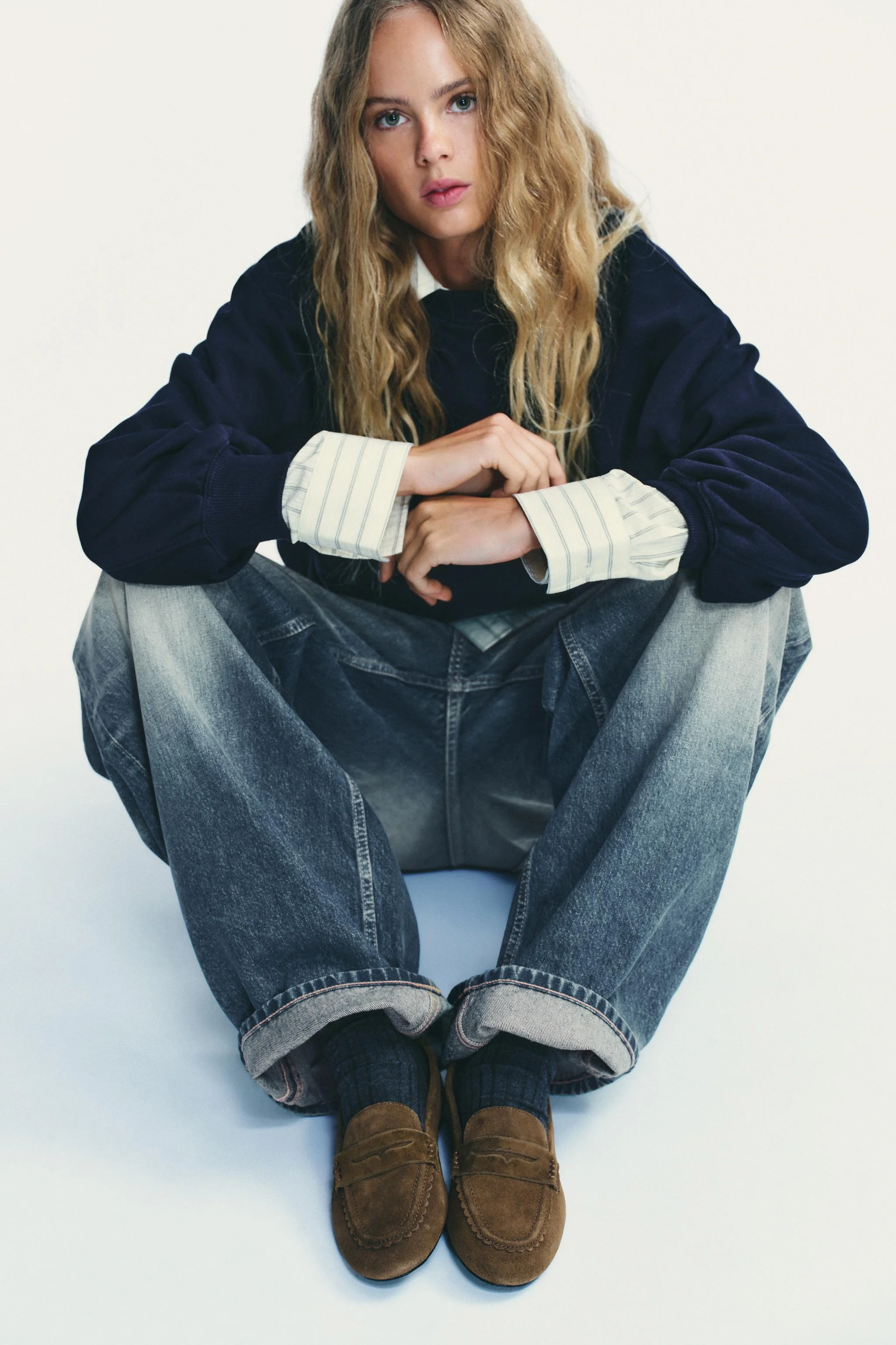 کفش کالج جیر دوخته شده کفش کالج جیر دوخته شده