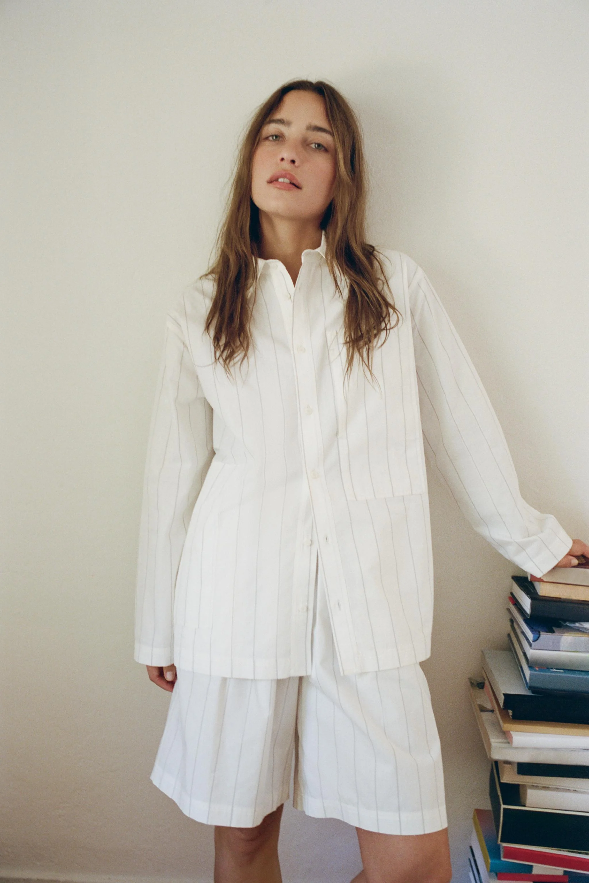 پیراهن راه راه با طرح لباس خواب