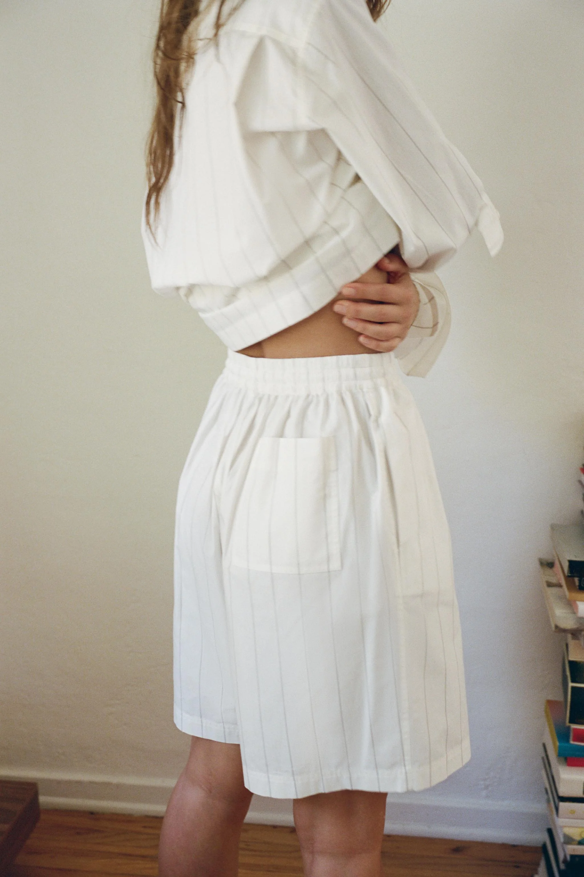 پیراهن راه راه با طرح لباس خواب