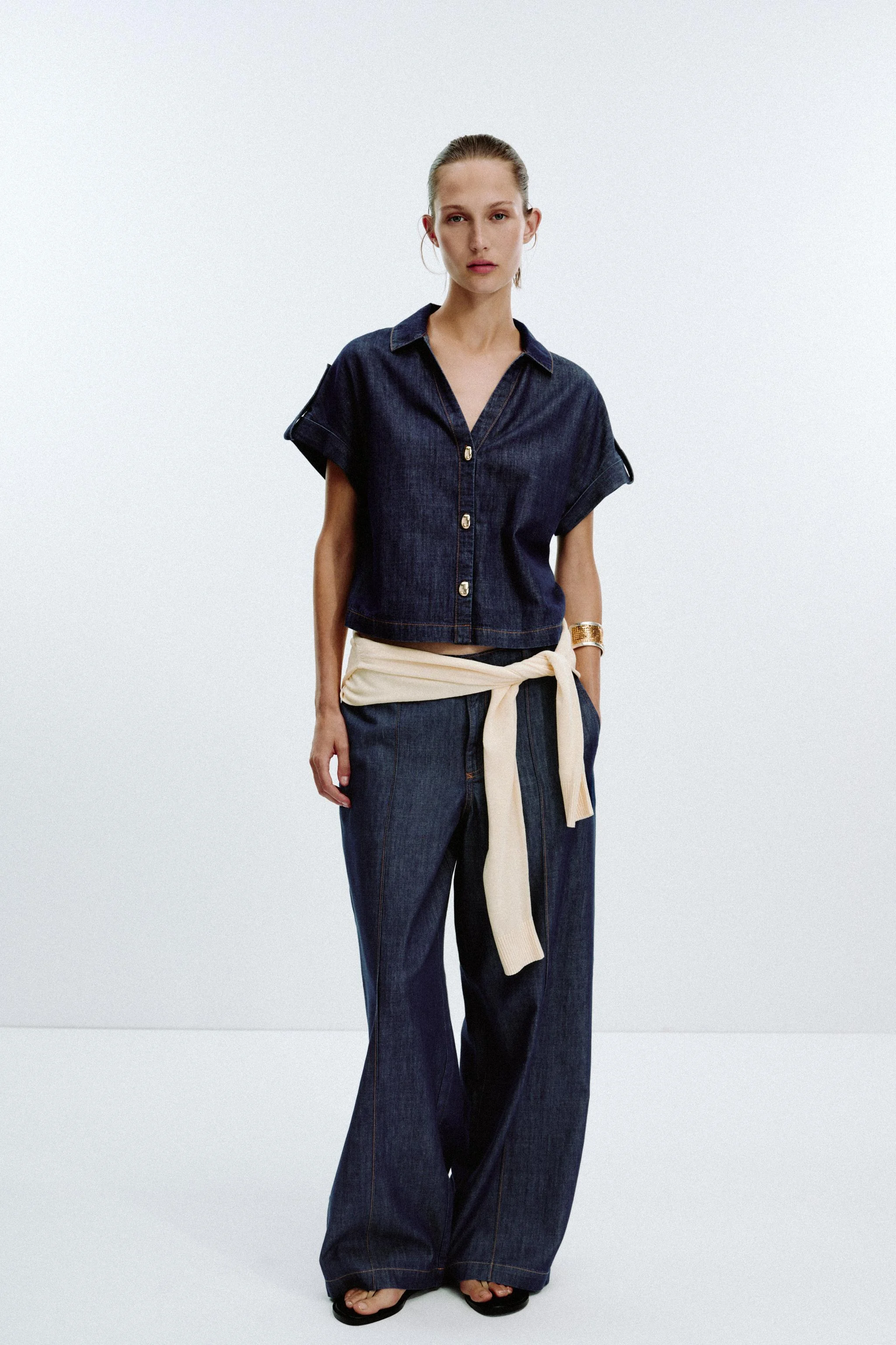 پیراهن جین آستین کوتاه مدل Z1975