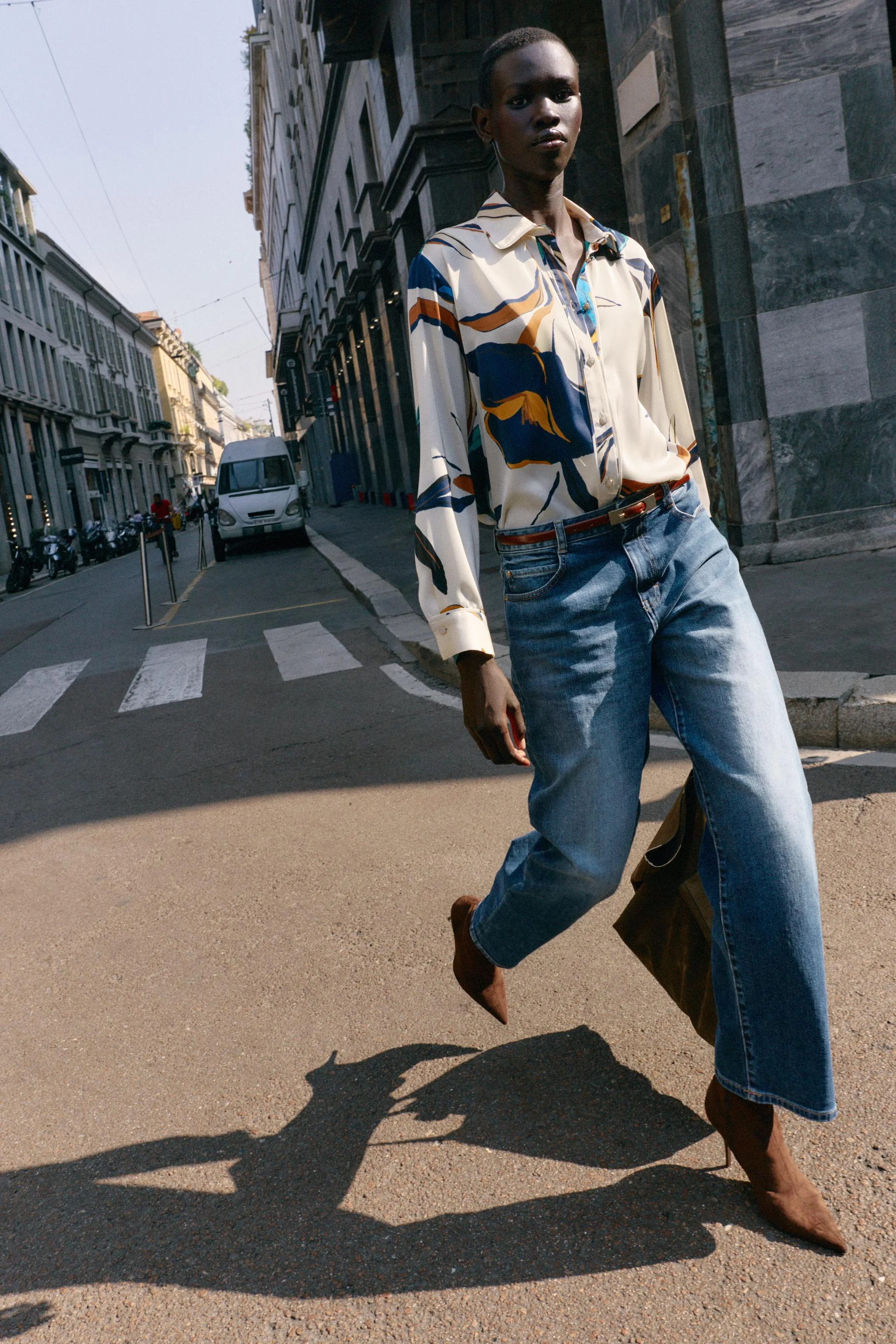 پیراهن ساتن با طرح گل