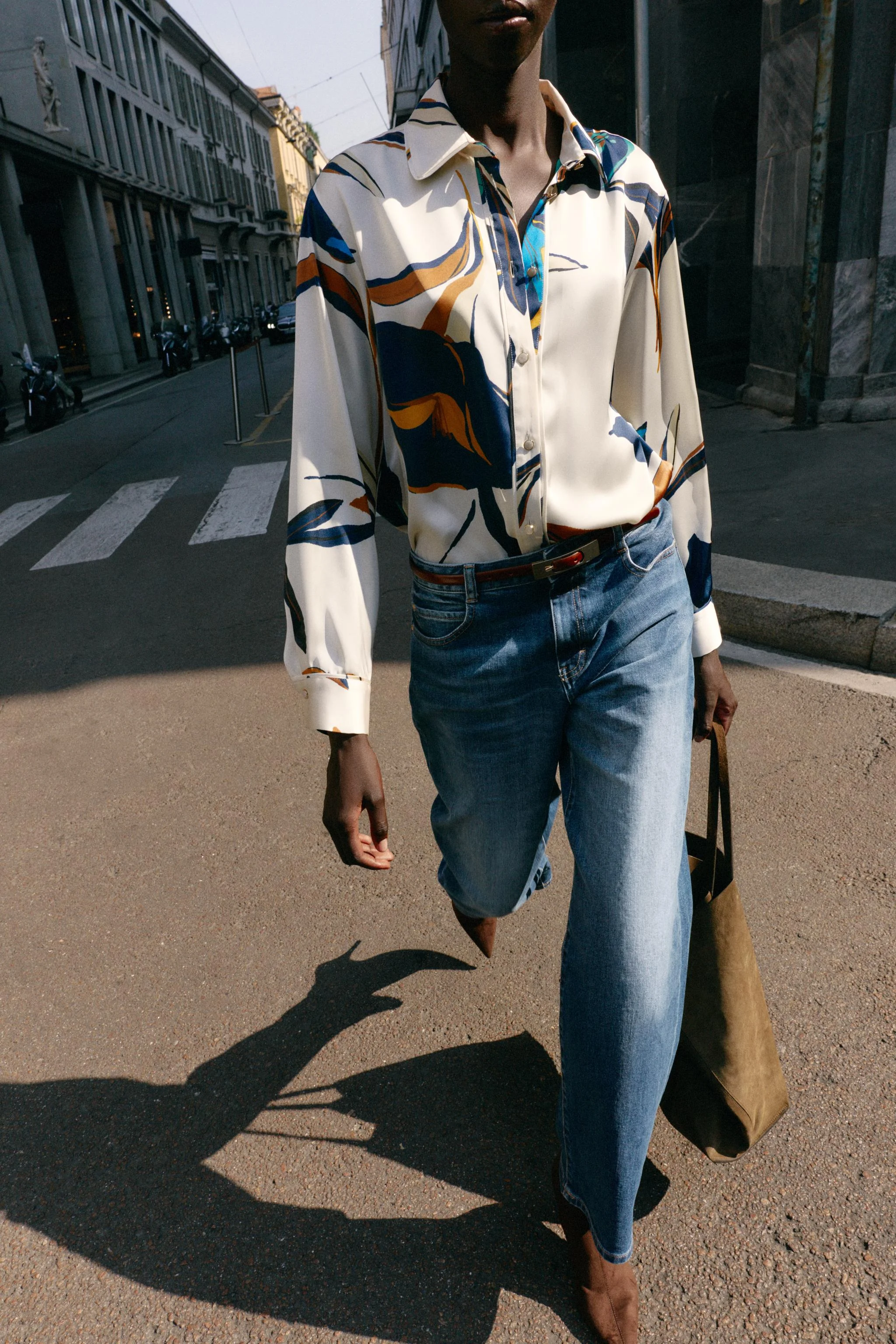 پیراهن ساتن با طرح گل