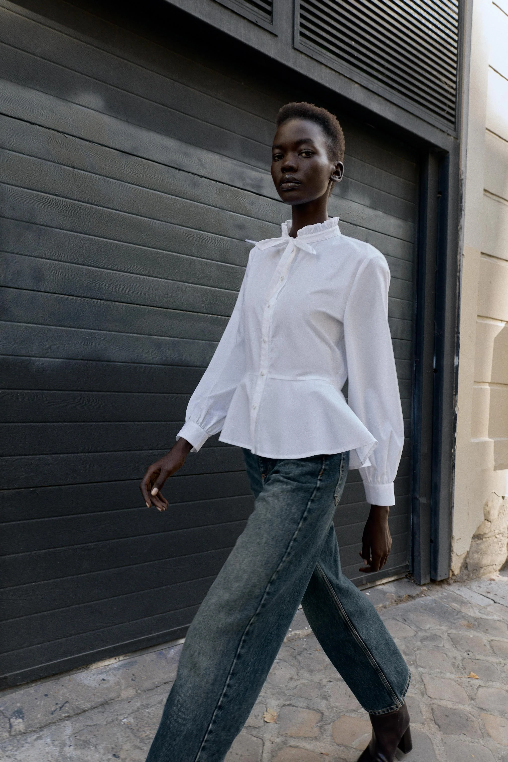 شومیز پپلوم پاپلین با پاپیون