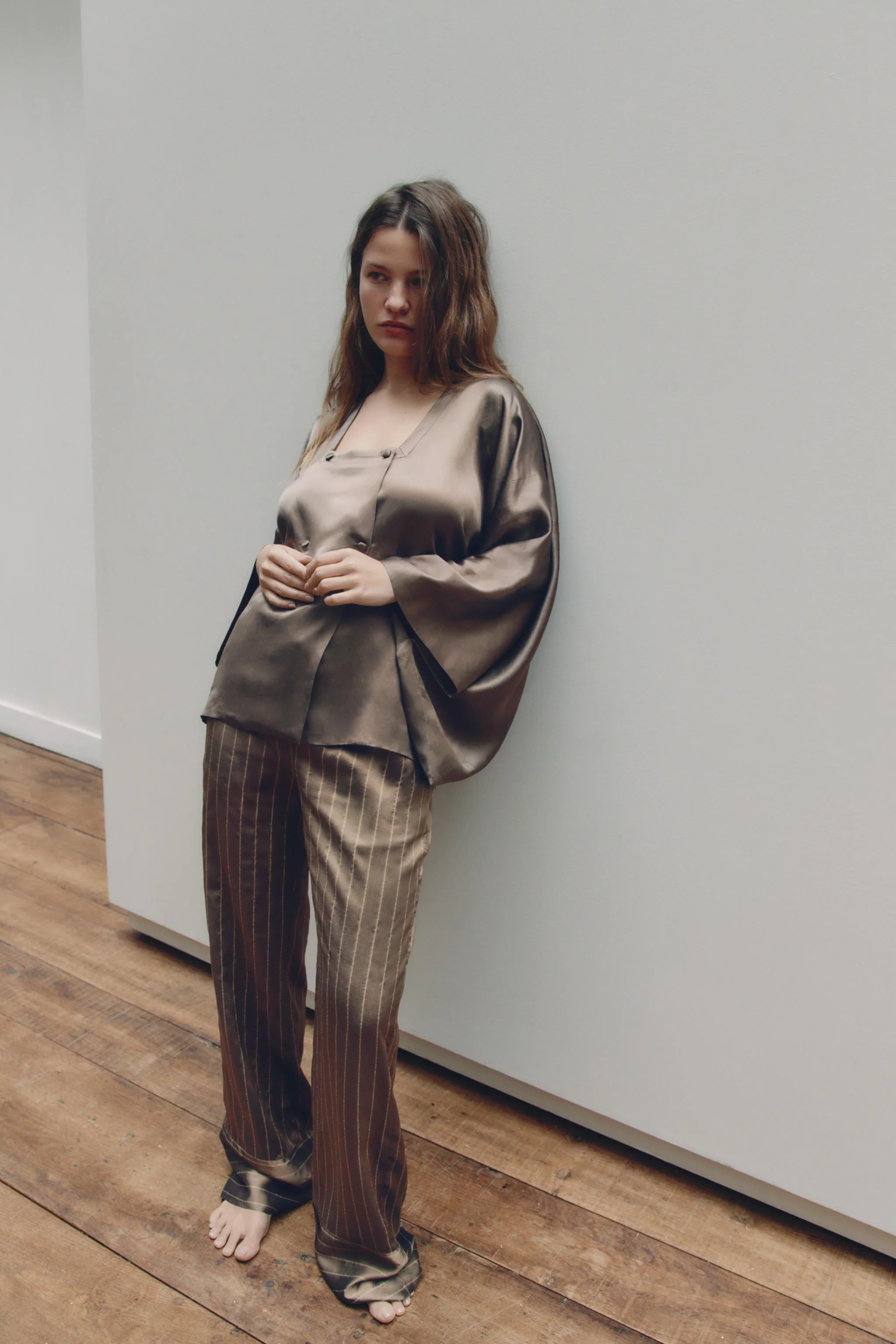 شومیز با بافت کتان