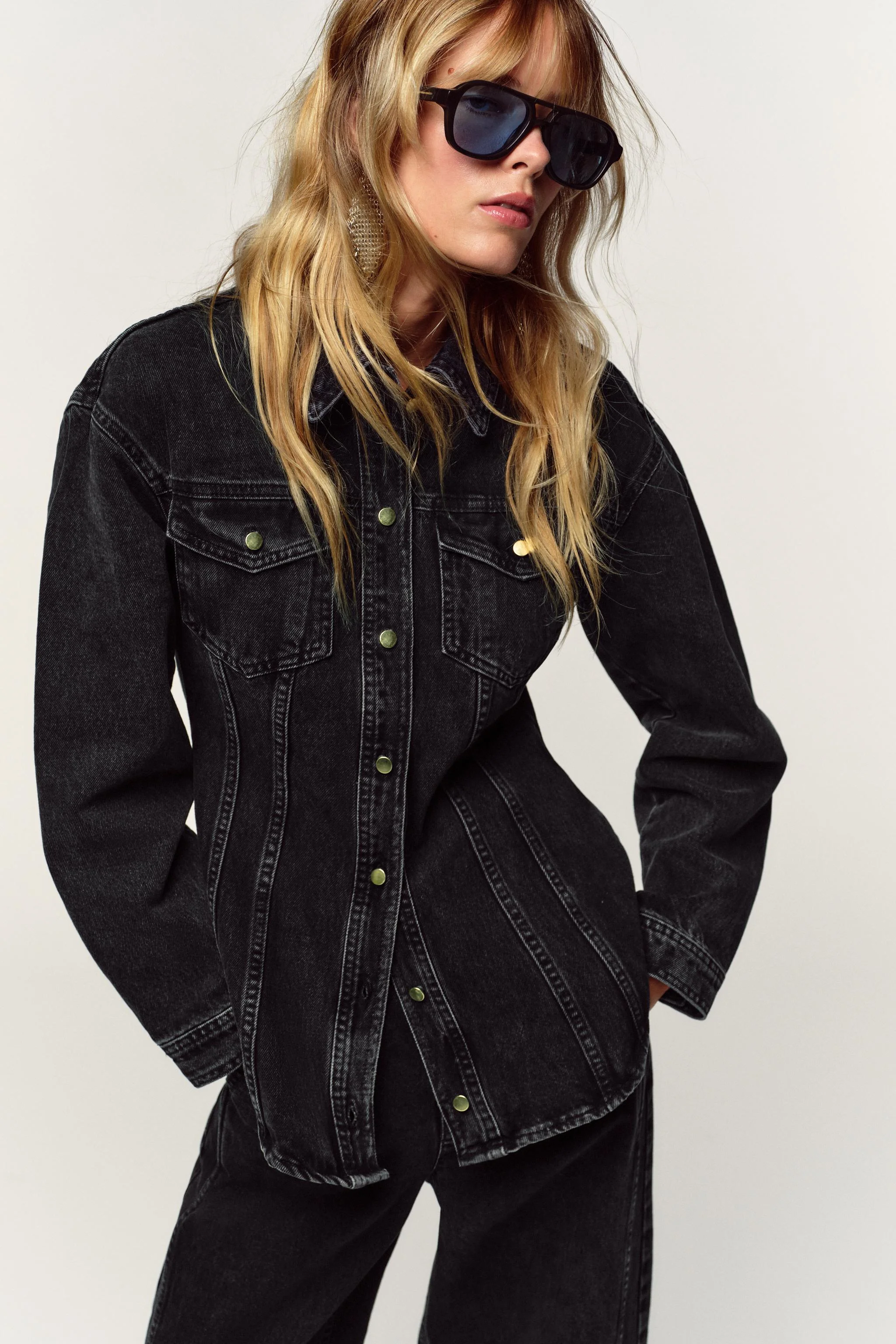 پیراهن جین فیت مدل Z1975