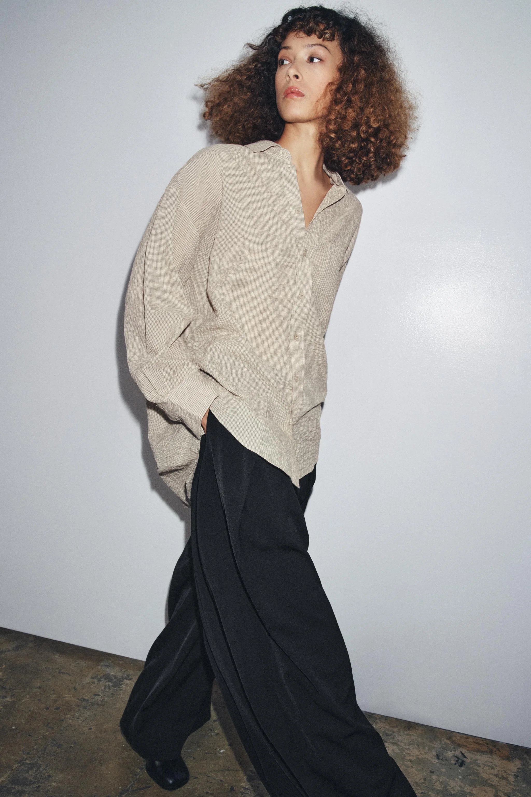 پیراهن بافت‌دار سایز بزرگ ZW COLLECTION