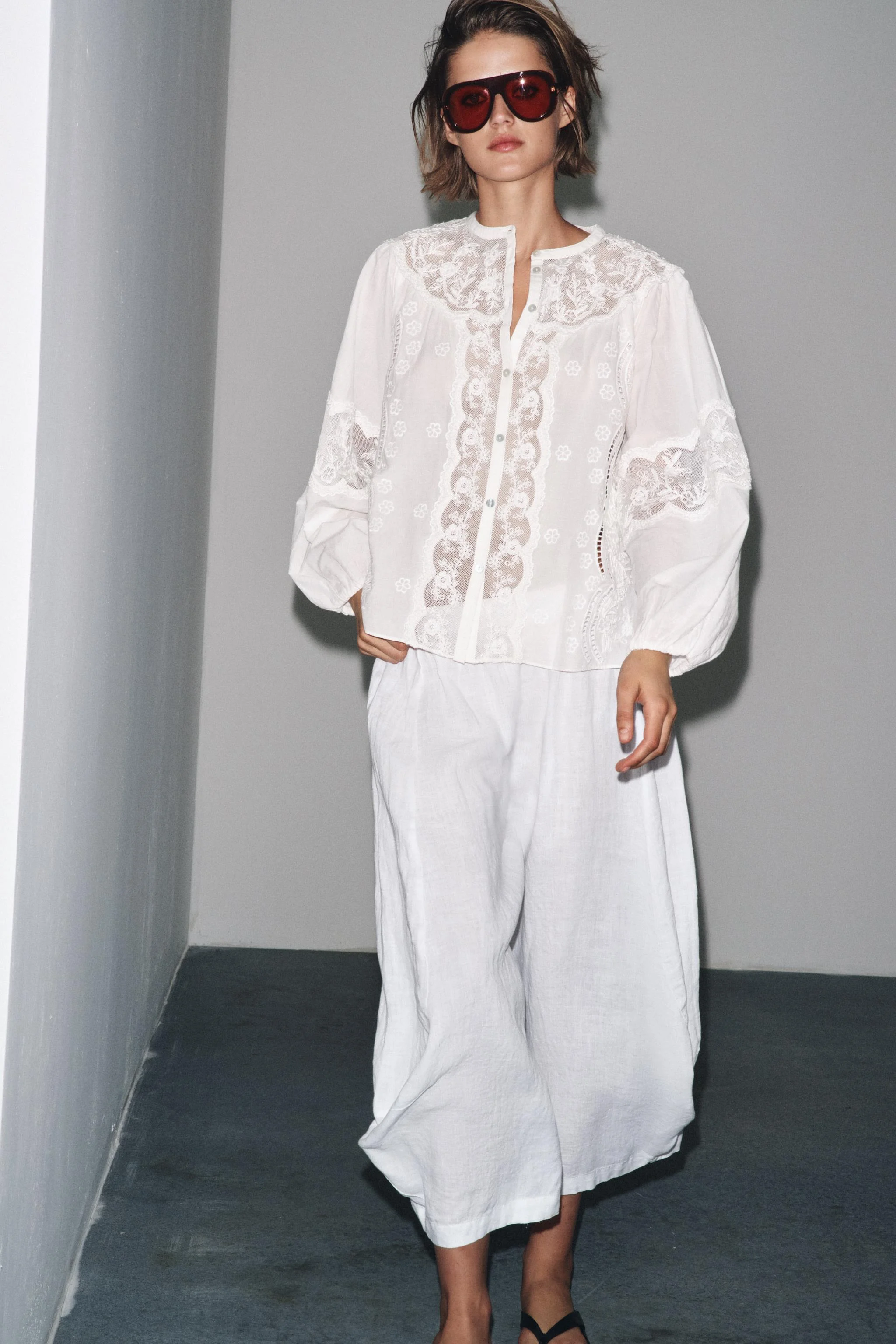 پیراهن گلدوزی شده ZW COLLECTION