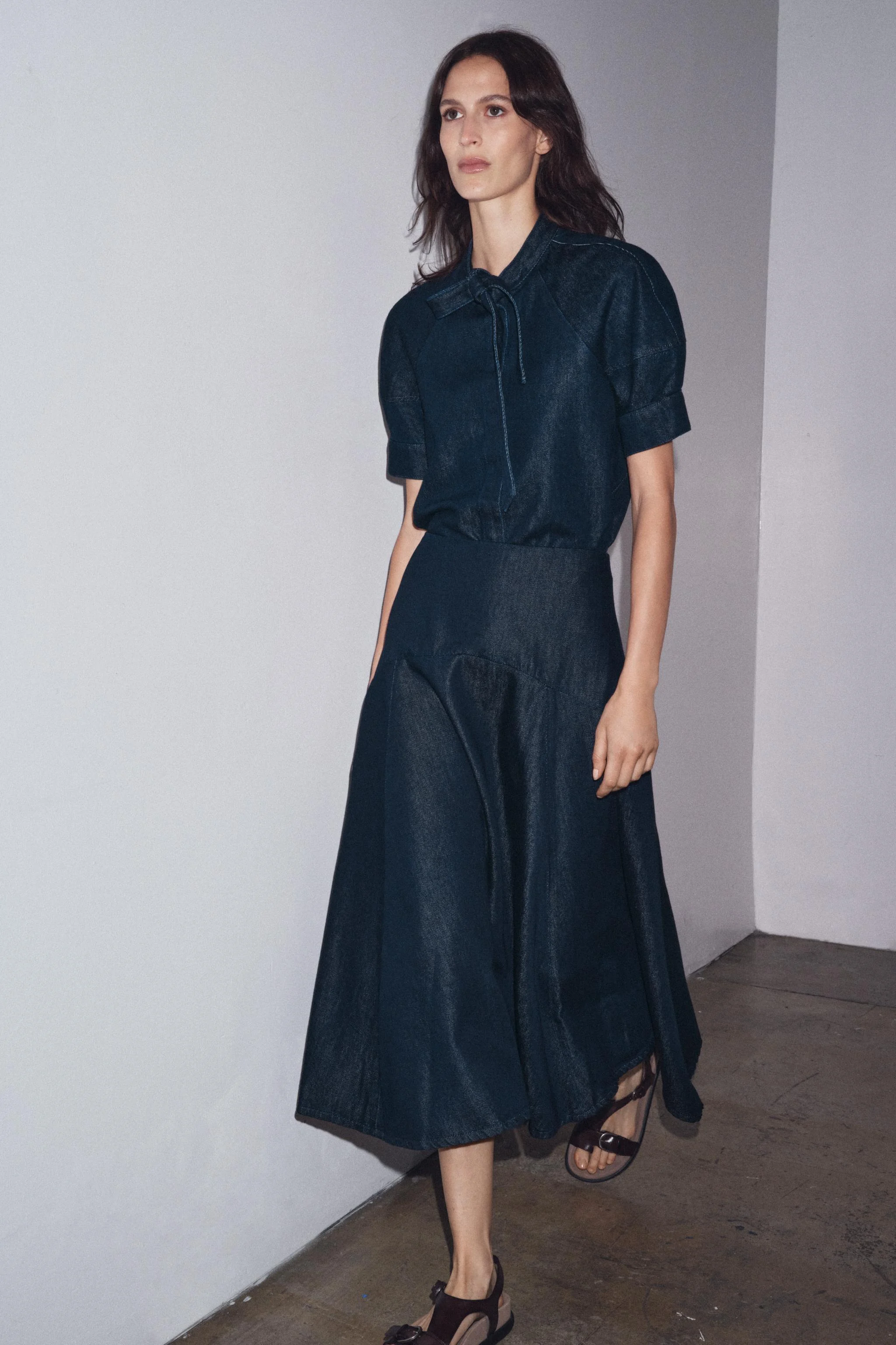 پیراهن جین ZW COLLECTION با بند