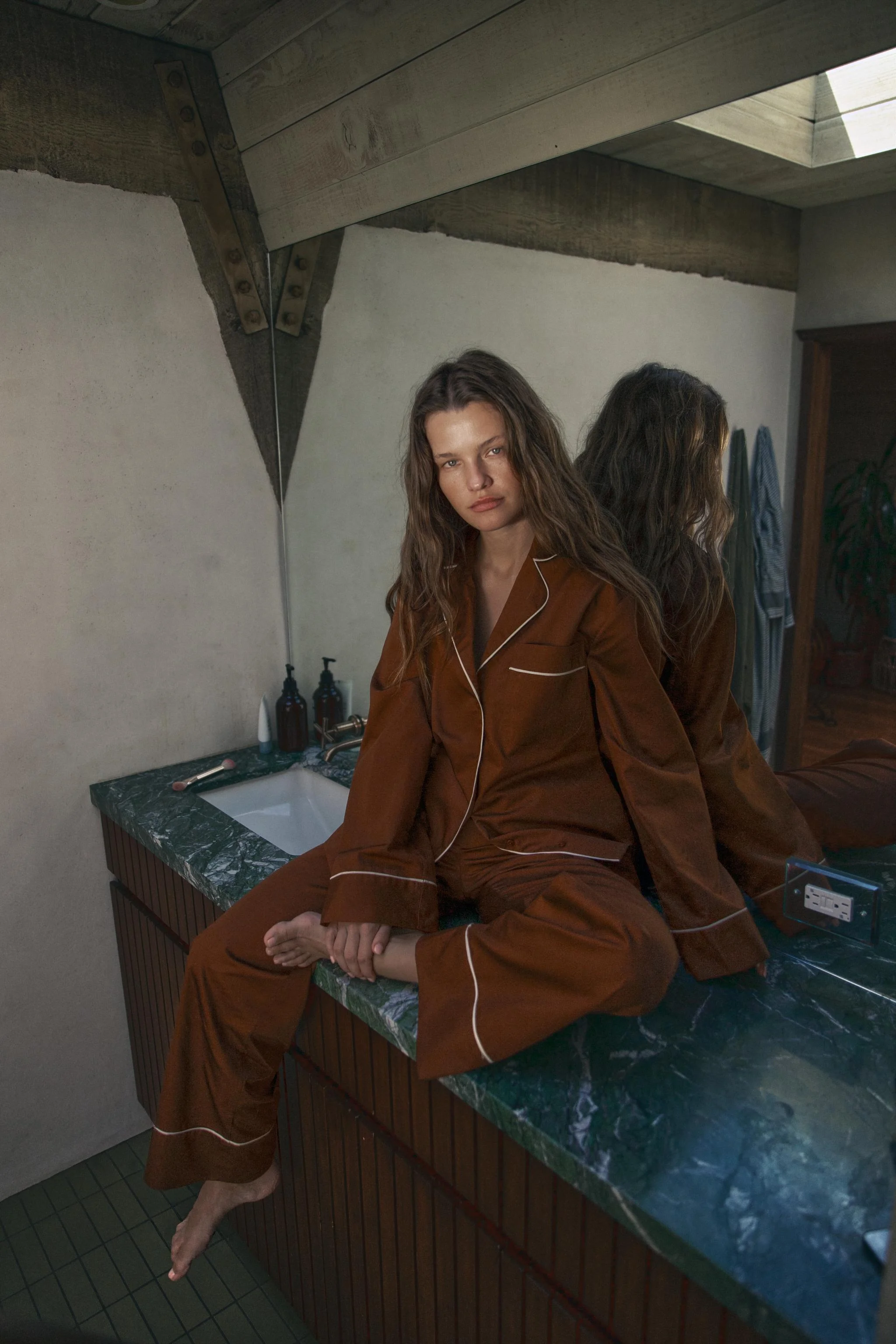 پیراهن خواب طرح دار پاپلین