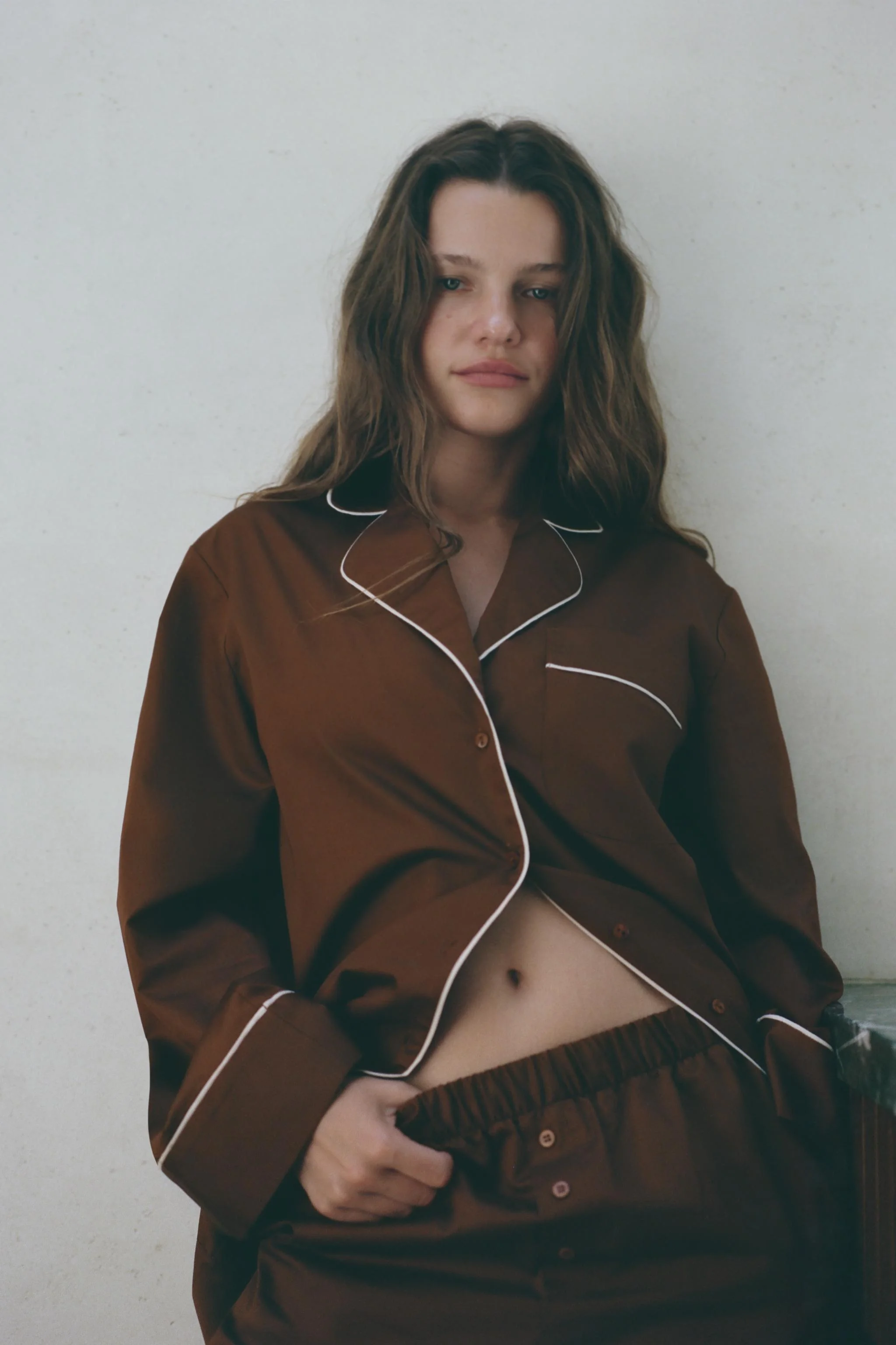 پیراهن خواب طرح دار پاپلین