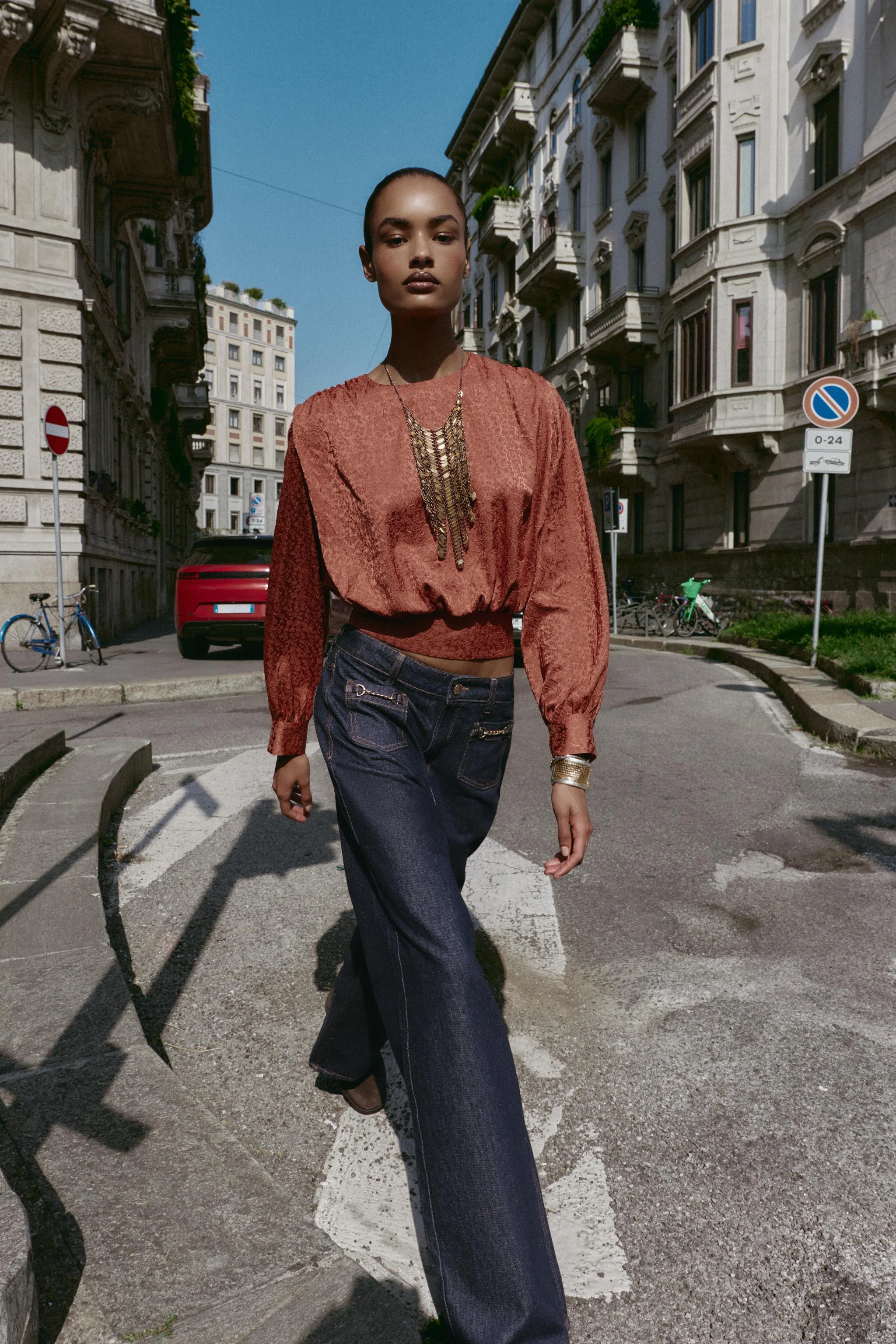 تاپ آستین بلند ژاکارد