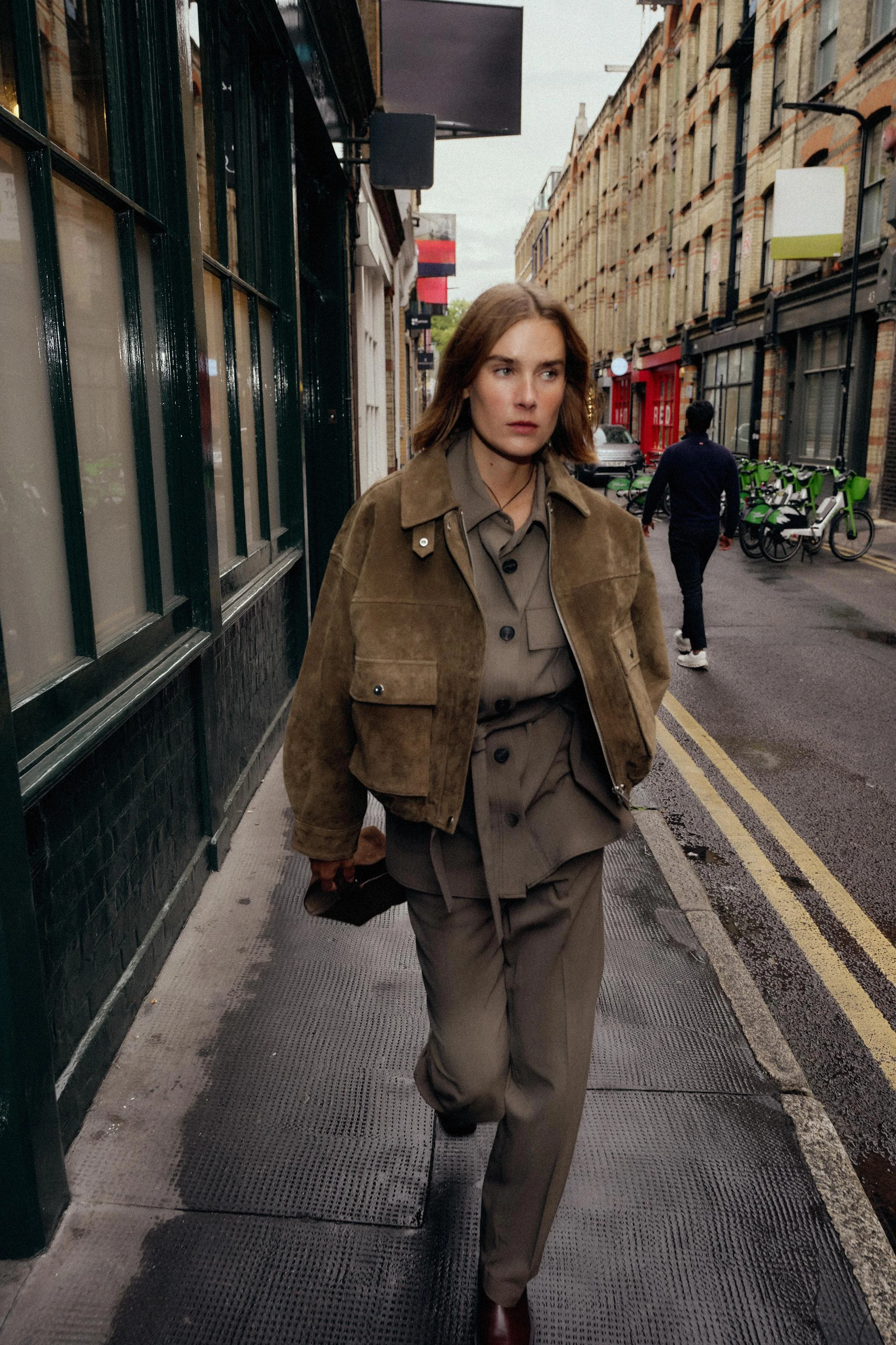 پیراهن آستین جمع‌شو با کمربند